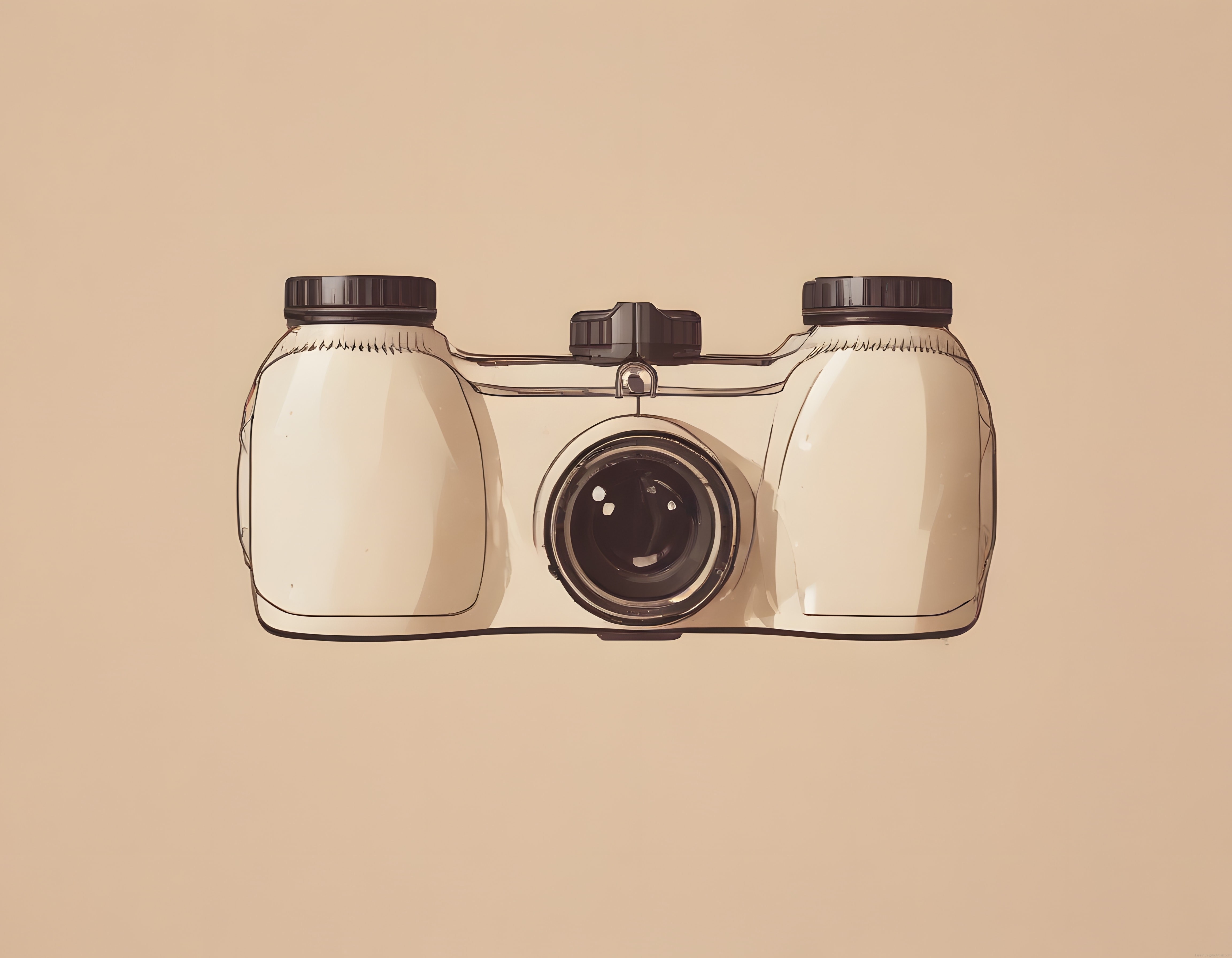 minimalist vintage kamera çizimi nostaljik analog fotoğraf makinesi