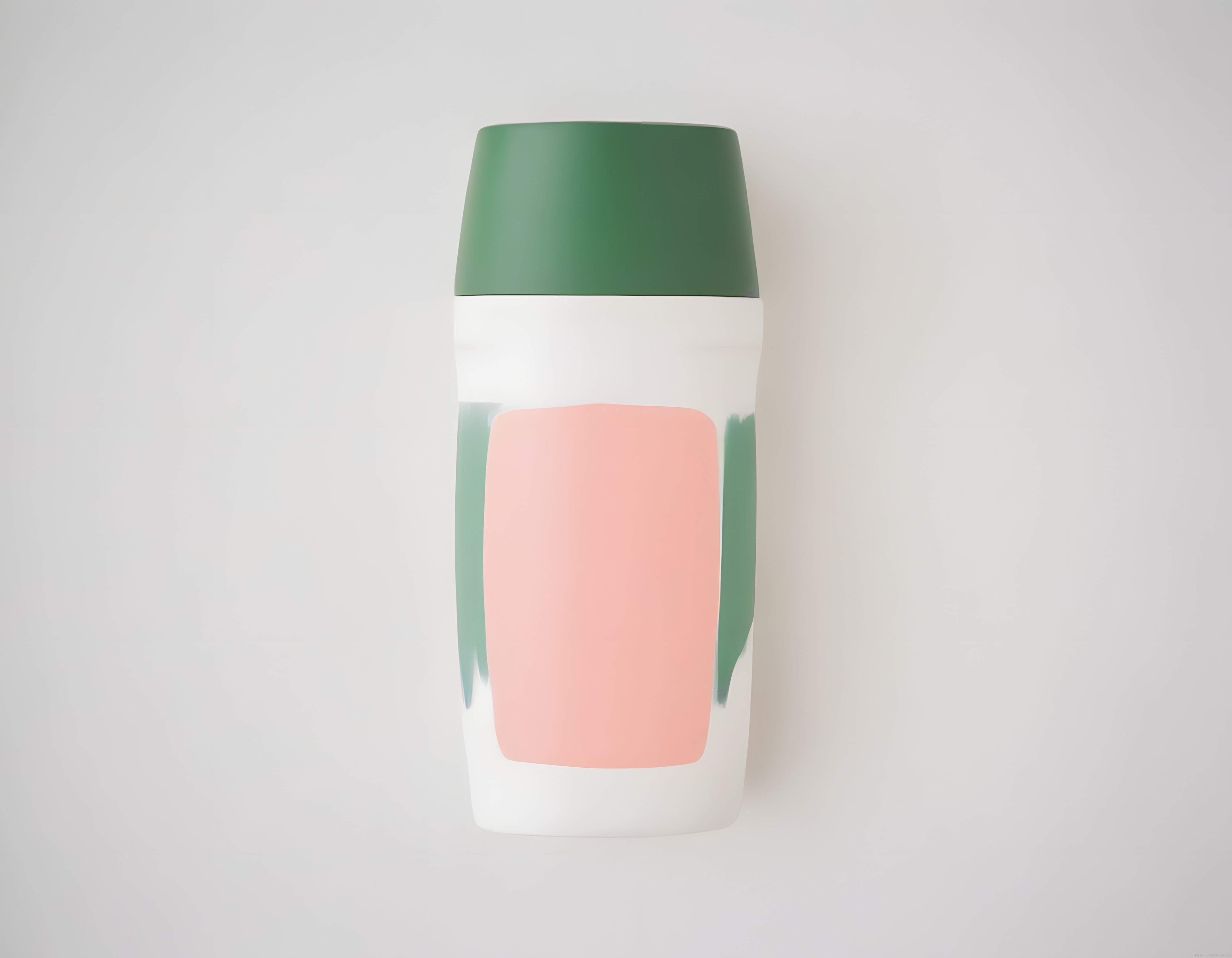 Minimalist Yeşil Kapaklı Roll On Deodorant Şişesi Ürün Fotoğrafı