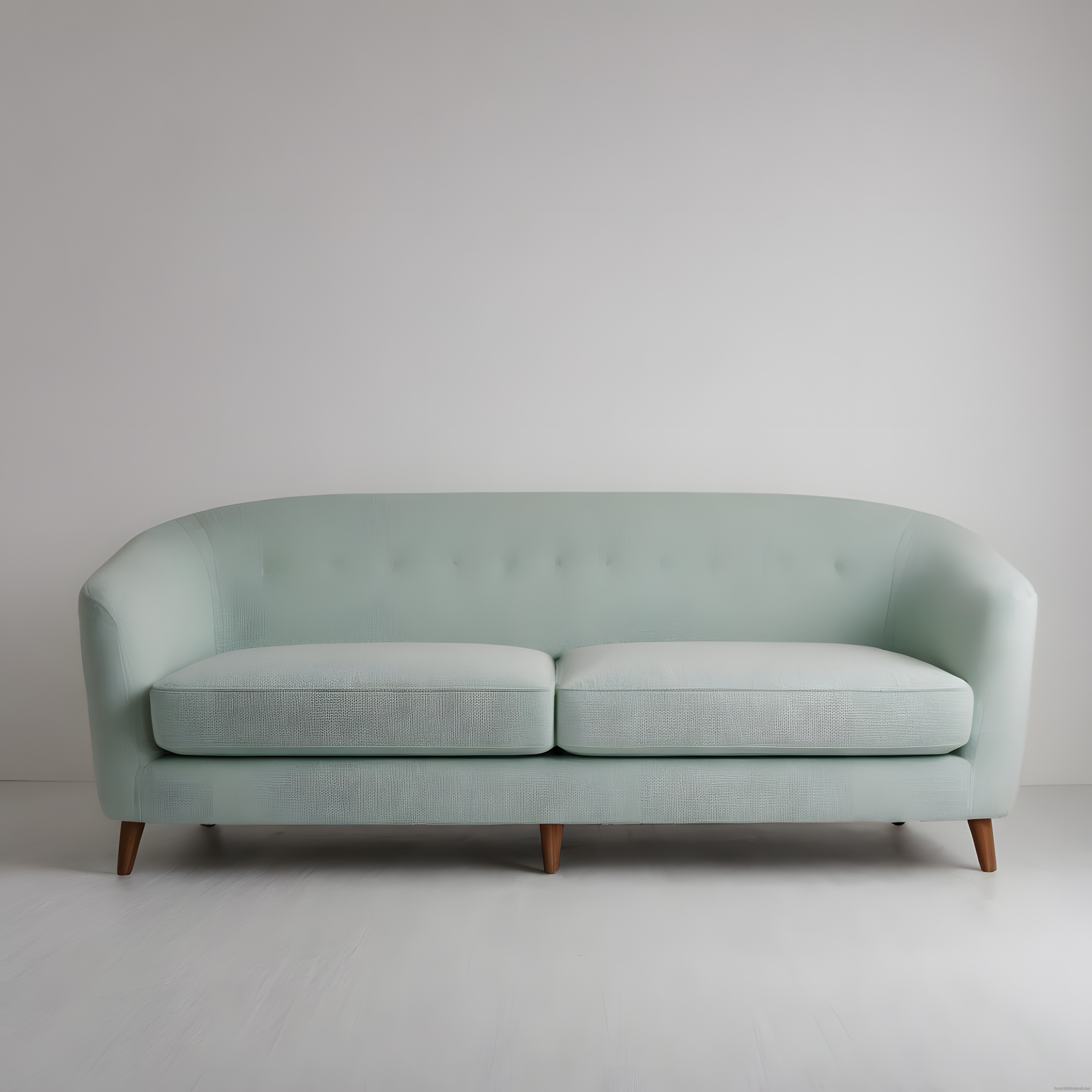 Mint yeşili modern ikili kanepe ile sade salon dekorasyonu