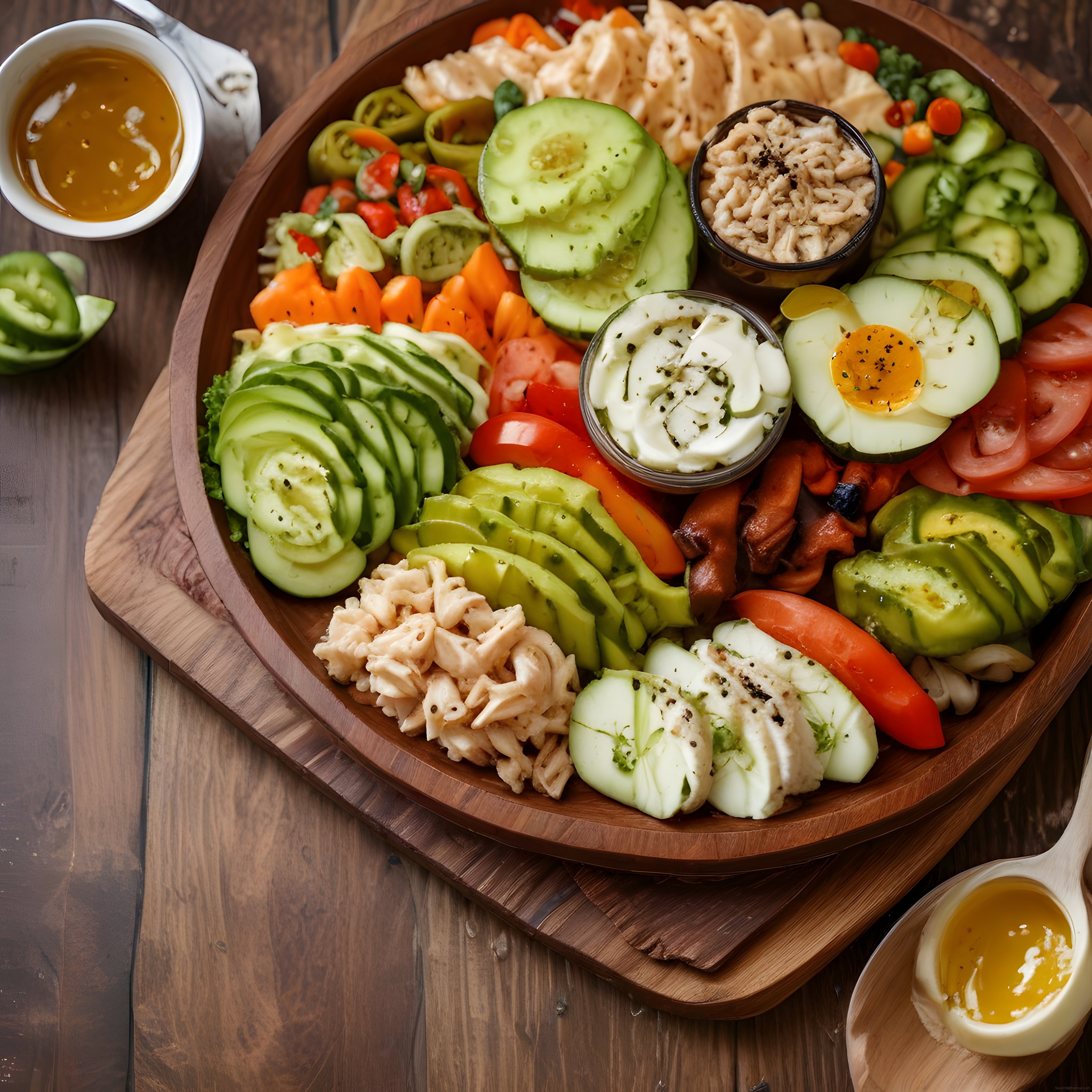 Misafir Sofralarına Yakışan Sağlıklı ve Renkli Protein Salatası Sunumu