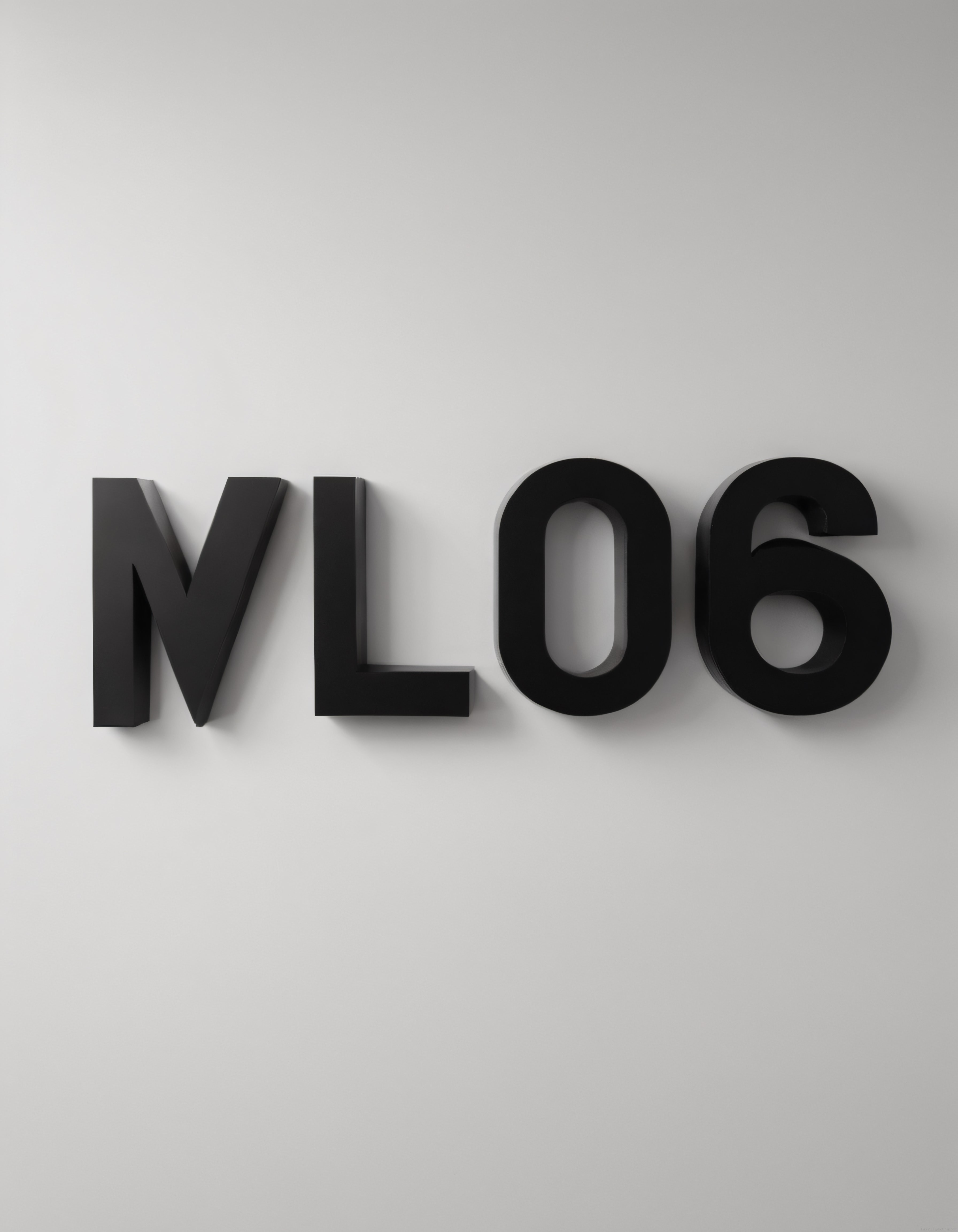 ML06 Siyah Üç Boyutlu Tipografi ve Modern Minimalist Duvar Dekoru