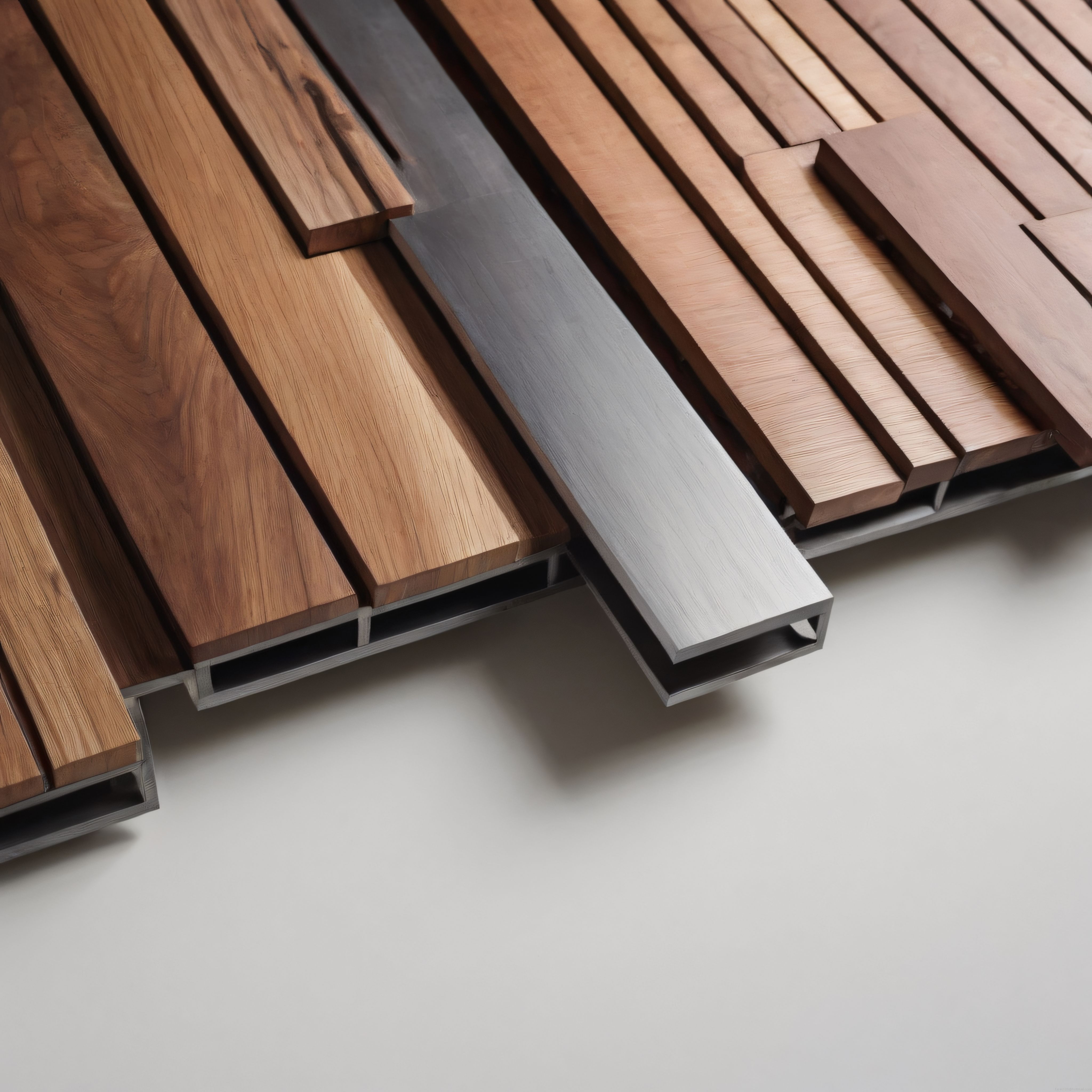 Modern Ahşap ve Metal Detaylı Minimalist Mobilya Tasarımı ve Dekorasyon Örneği