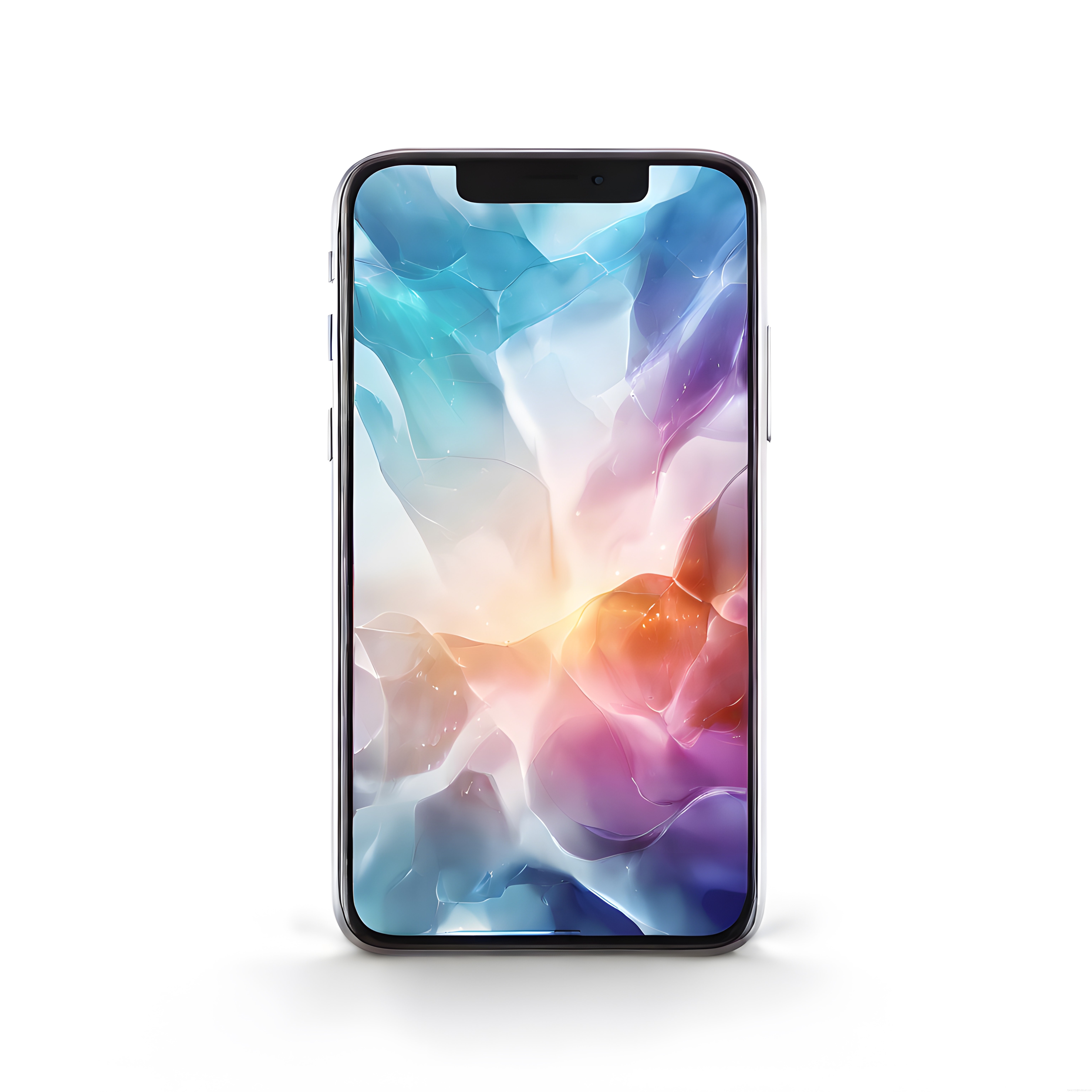 Modern Akıllı Telefonda Yumuşak Geçişli Soyut Dijital Duvar Kağıdı Tasarımı