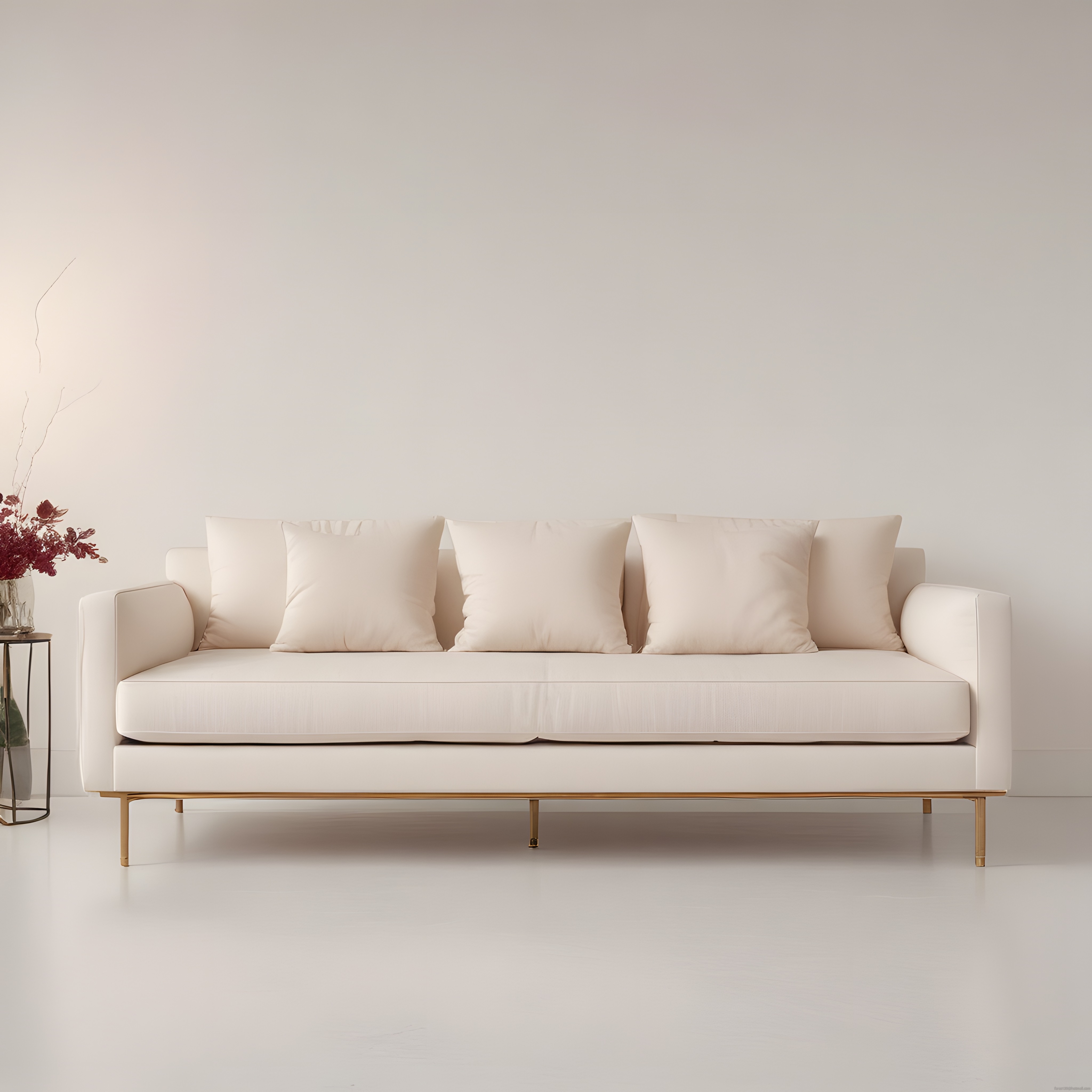 Modern Bej Kanepe ve Minimalist Salon Dekorasyonu ile Zamansız Şıklık
