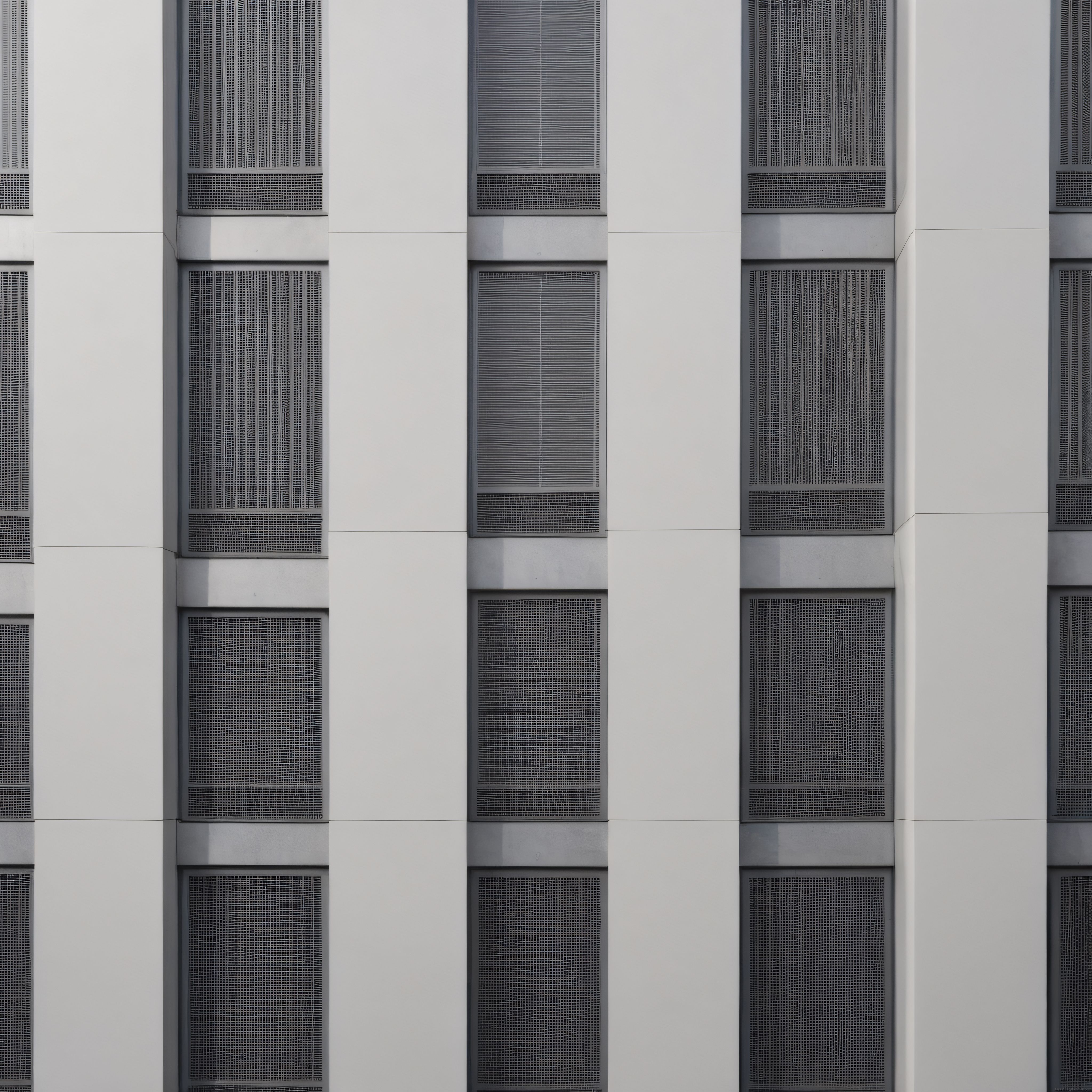 Modern Beton ve Metal Panellerin Oluşturduğu Geometrik Bina Cephesi