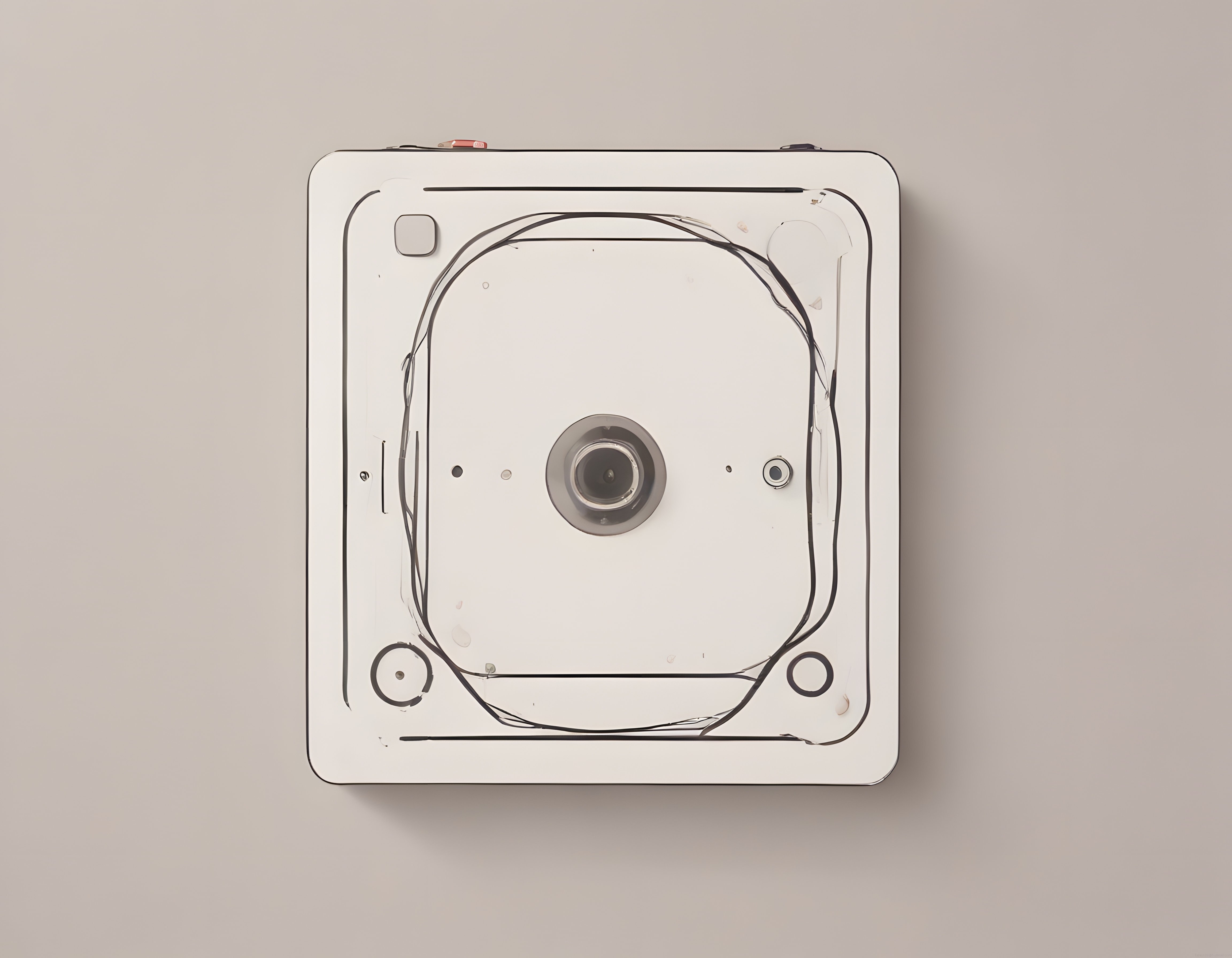 Modern Beyaz Akıllı Cam Temizleme Robotu Minimalist Duvar Montajlı Ürün Görseli