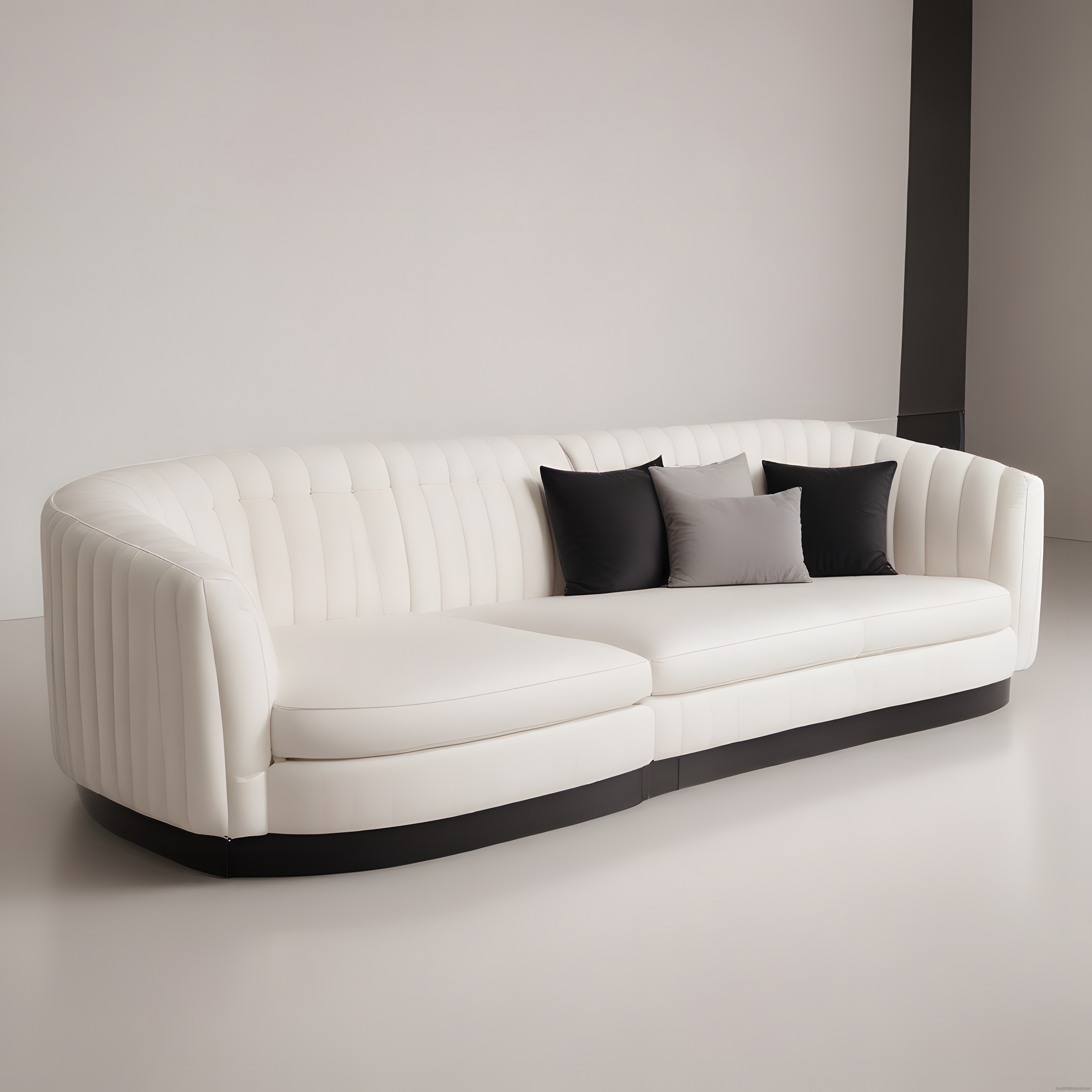 Modern Beyaz Deri Kanepe ile Şık ve Minimalist Salon Dekorasyonu