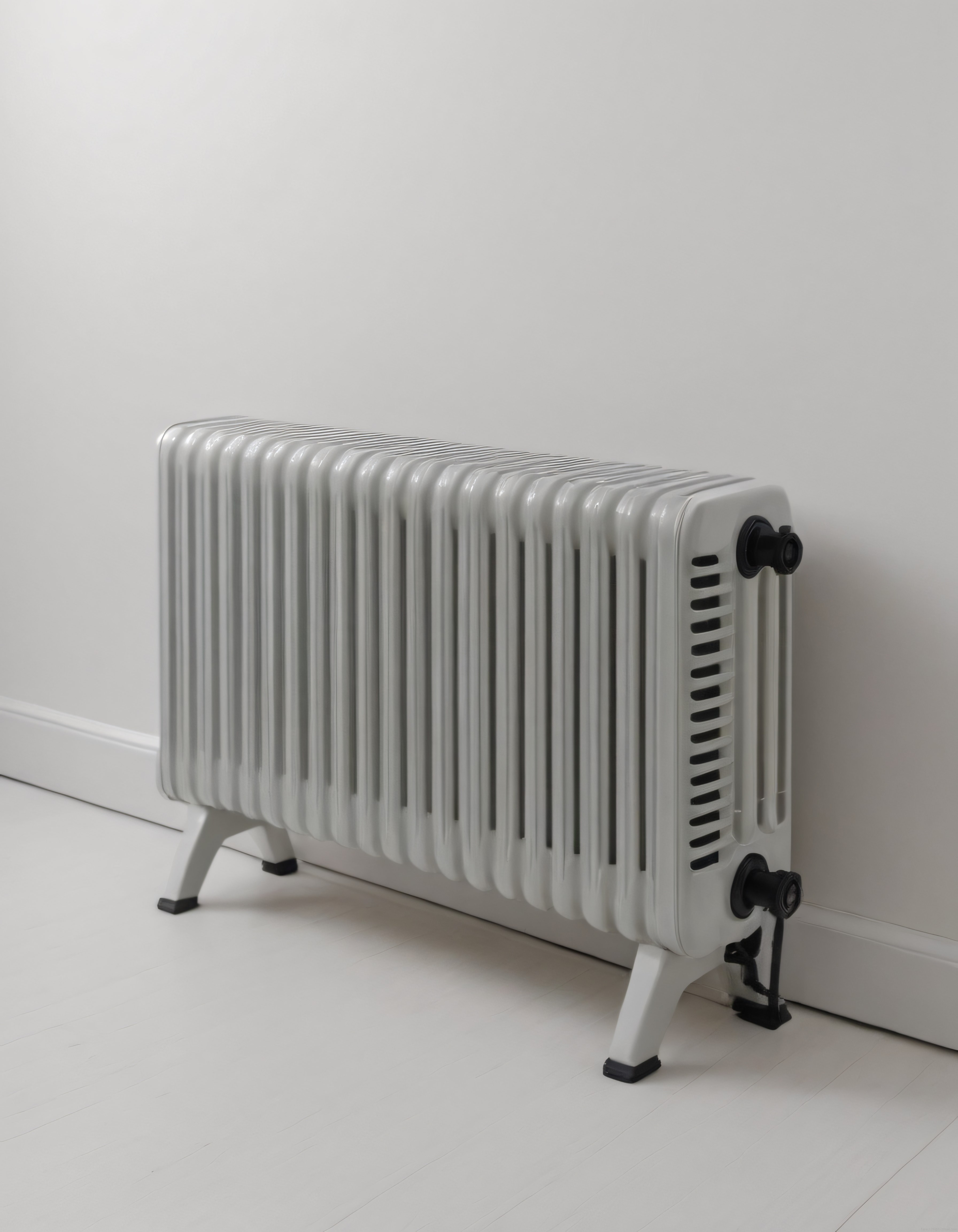 Modern Beyaz Elektrikli Yağlı Radyatör Isıtıcı ve Minimalist İç Mekan