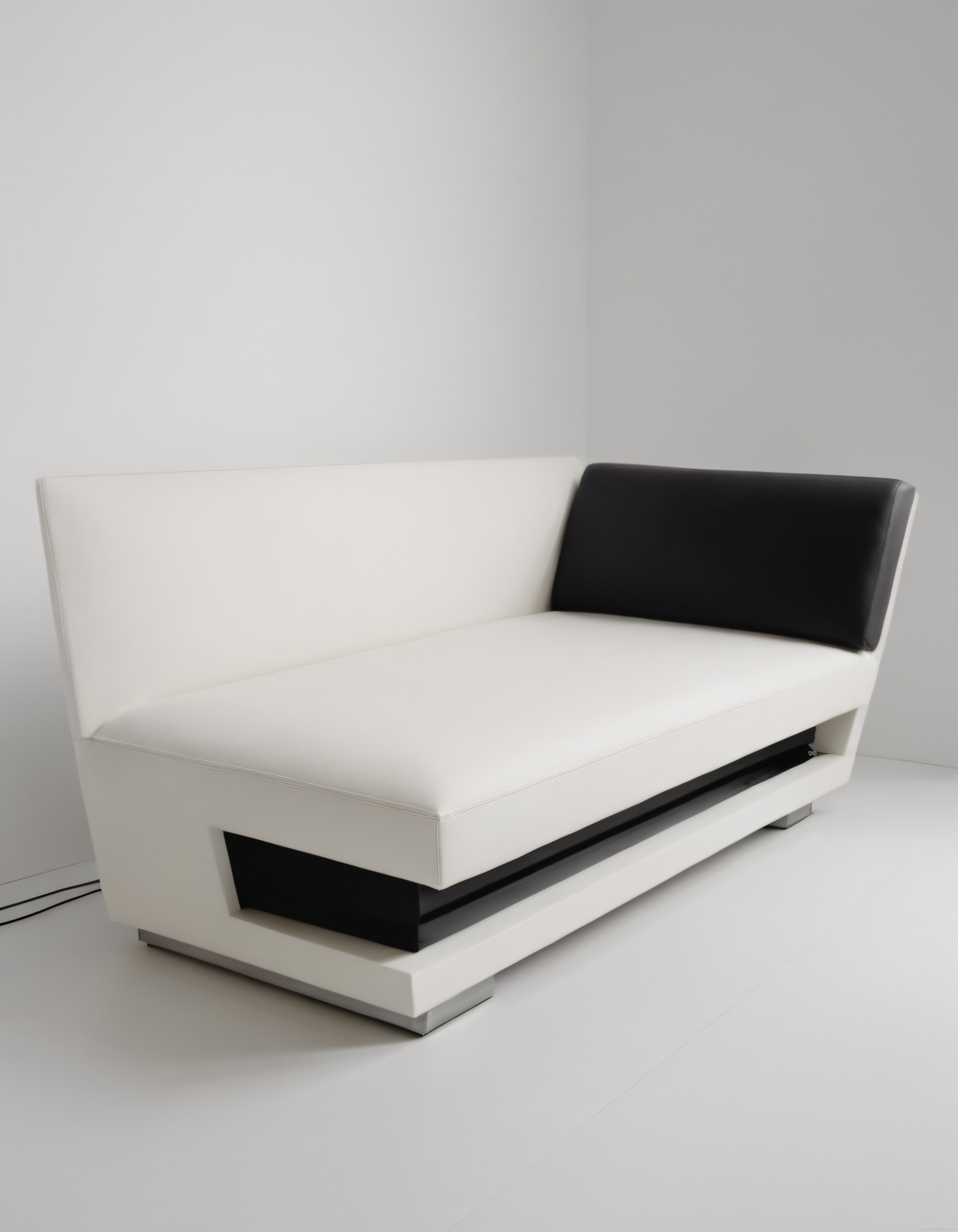 Modern Beyaz Kanepe ve Siyah Yastık Detayıyla Minimalist Salon Dekorasyonu