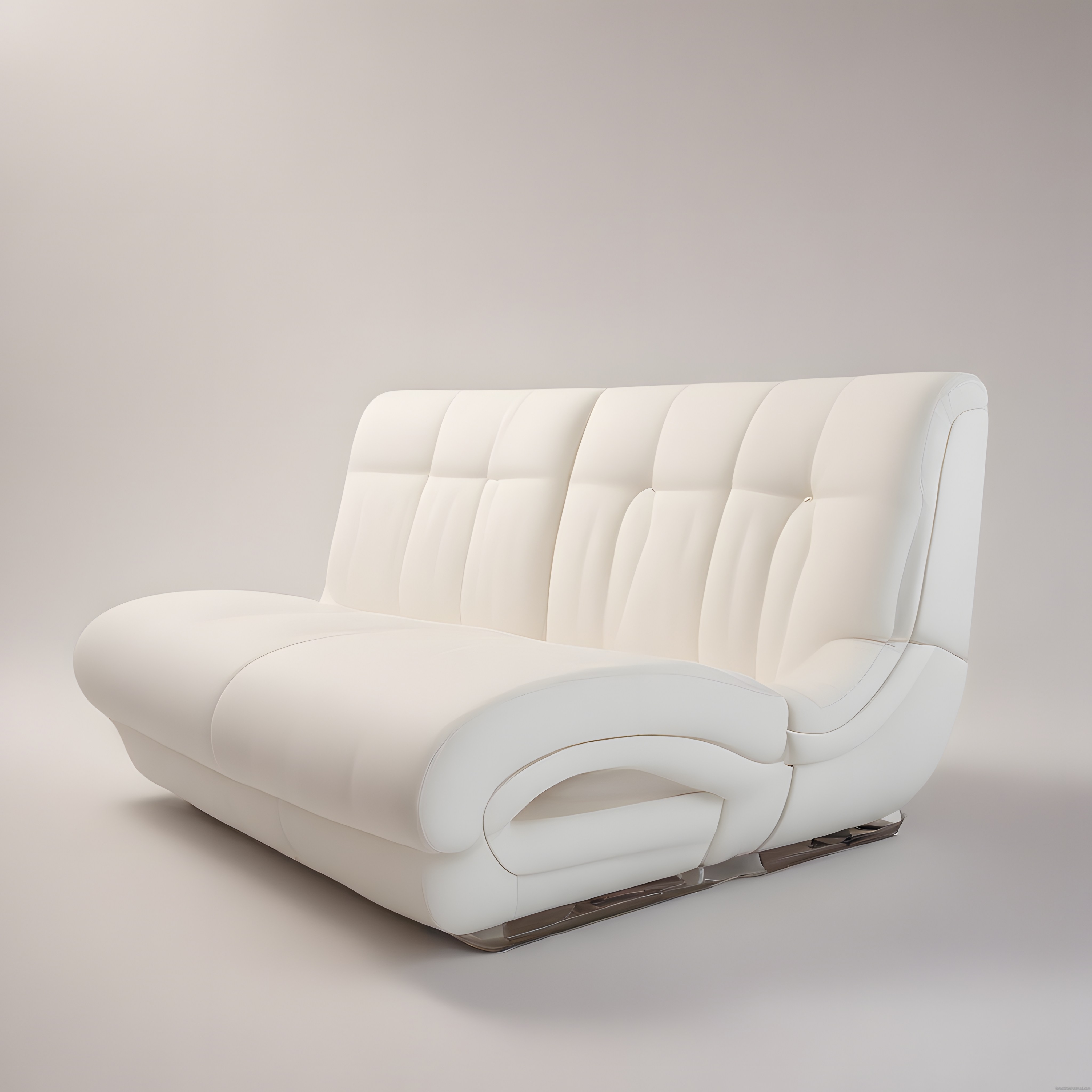 Modern Beyaz Kapitone Koltuk ve Minimalist Salon Mobilyası Tasarımı