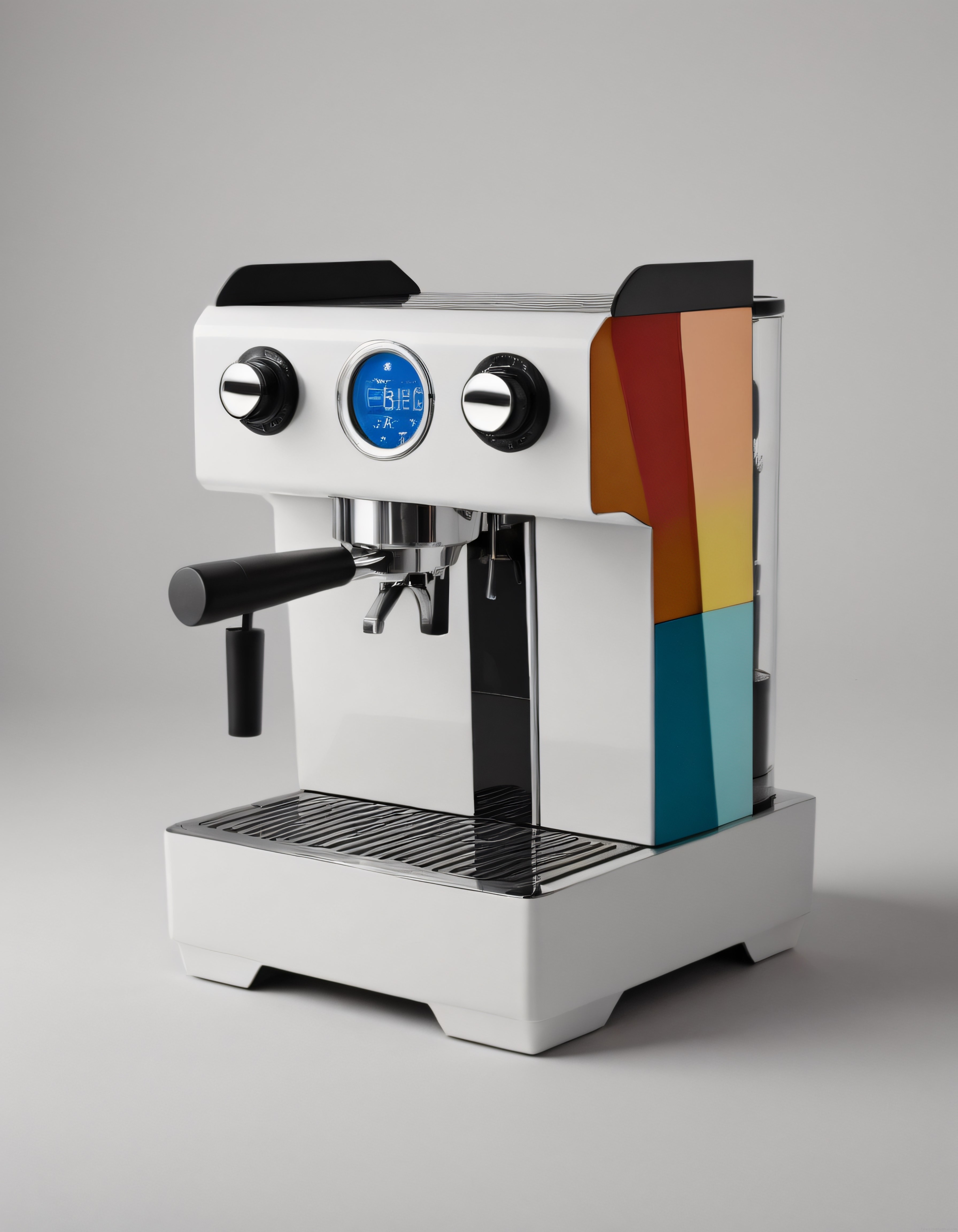 Modern Espresso Makinesi: Renkli Panelleri ve Dijital Ekranıyla Kahve Keyfi
