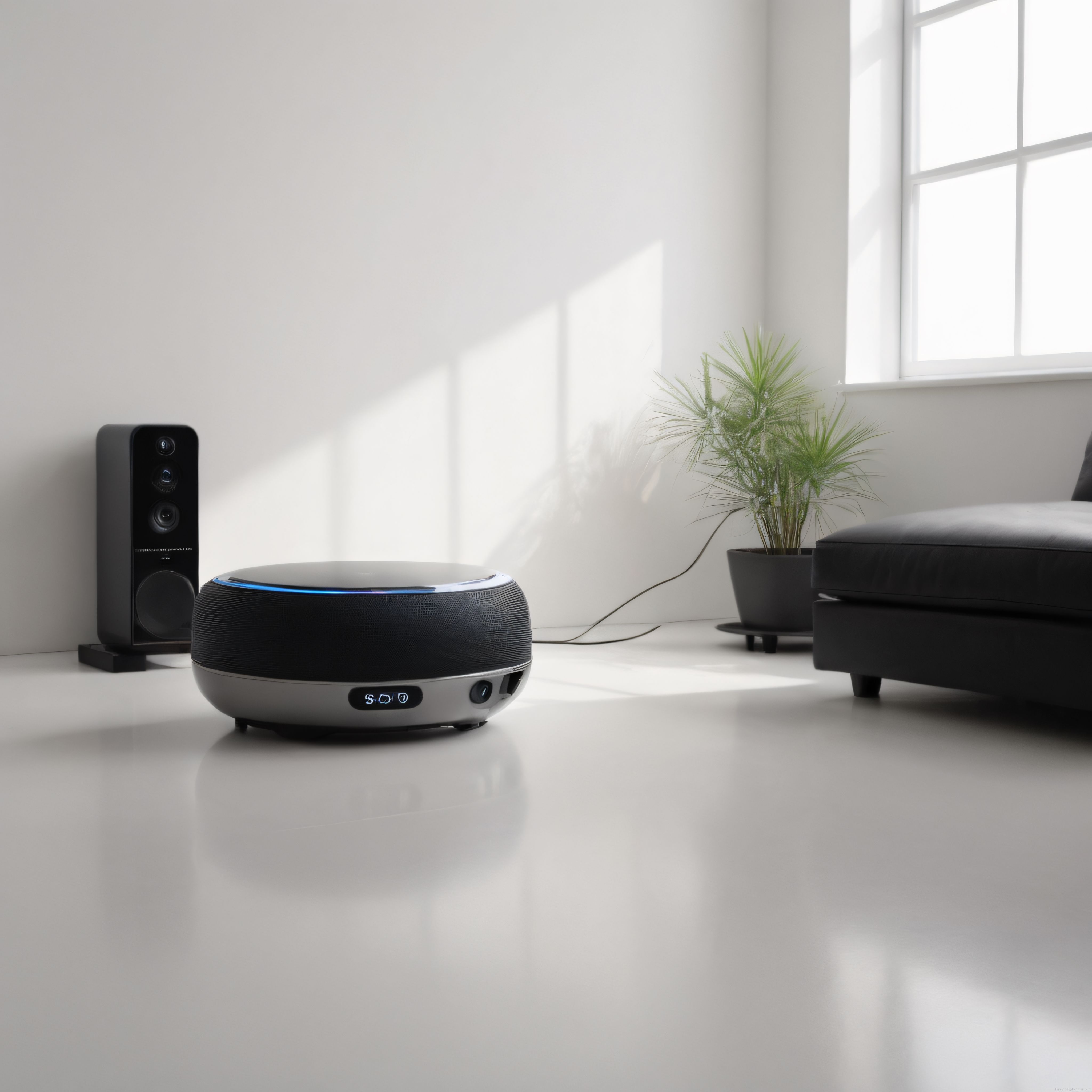 Modern Ev Dekorasyonunda Akıllı Robotik Süpürge ve Minimalist Yaşam Alanı