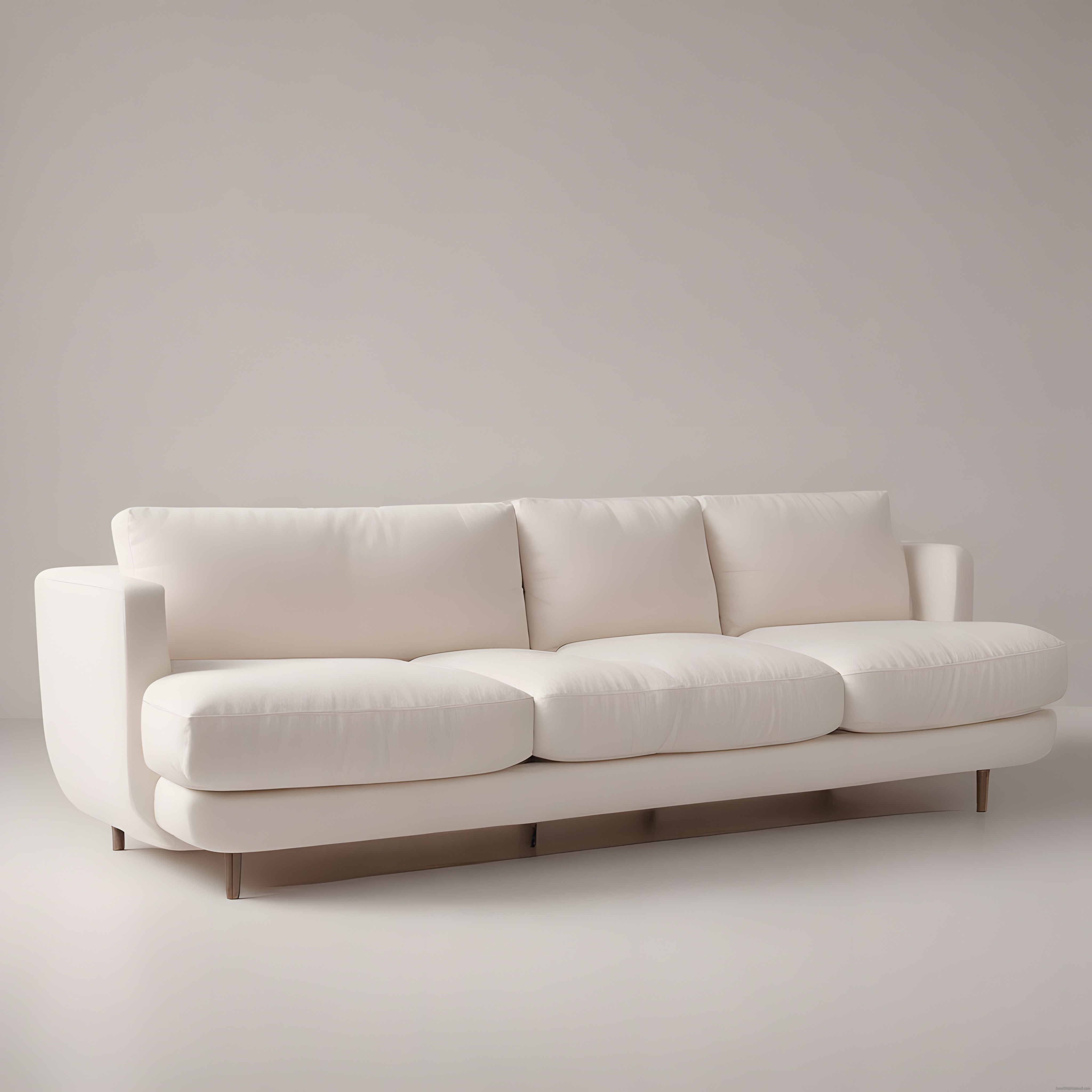Modern Krem Üçlü Kanepe, Minimalist Salon Dekorasyonu İçin Şık Tasarım