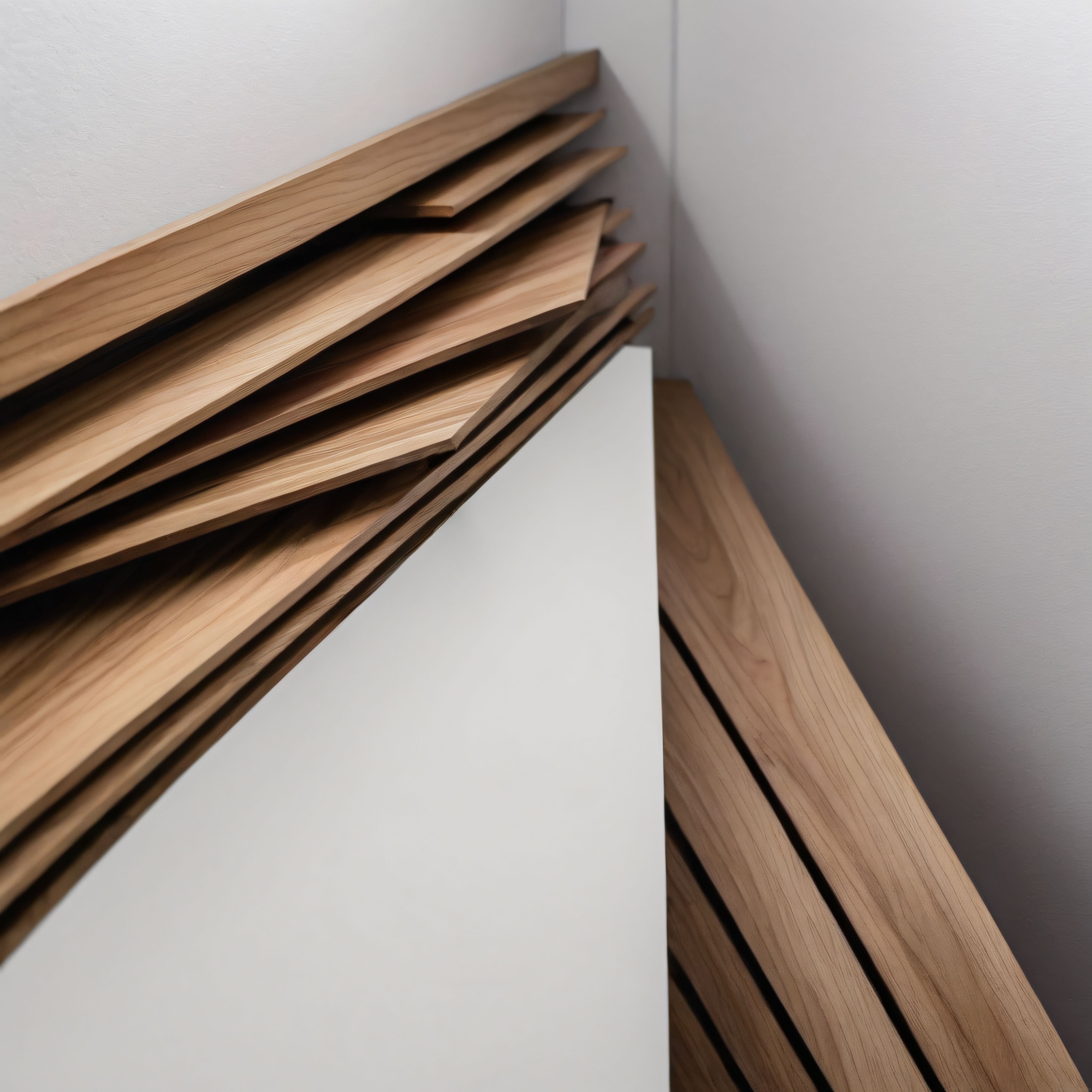 Modern Mekânda Katmanlı Ahşap Duvar Kaplaması ve Minimalist Atmosfer