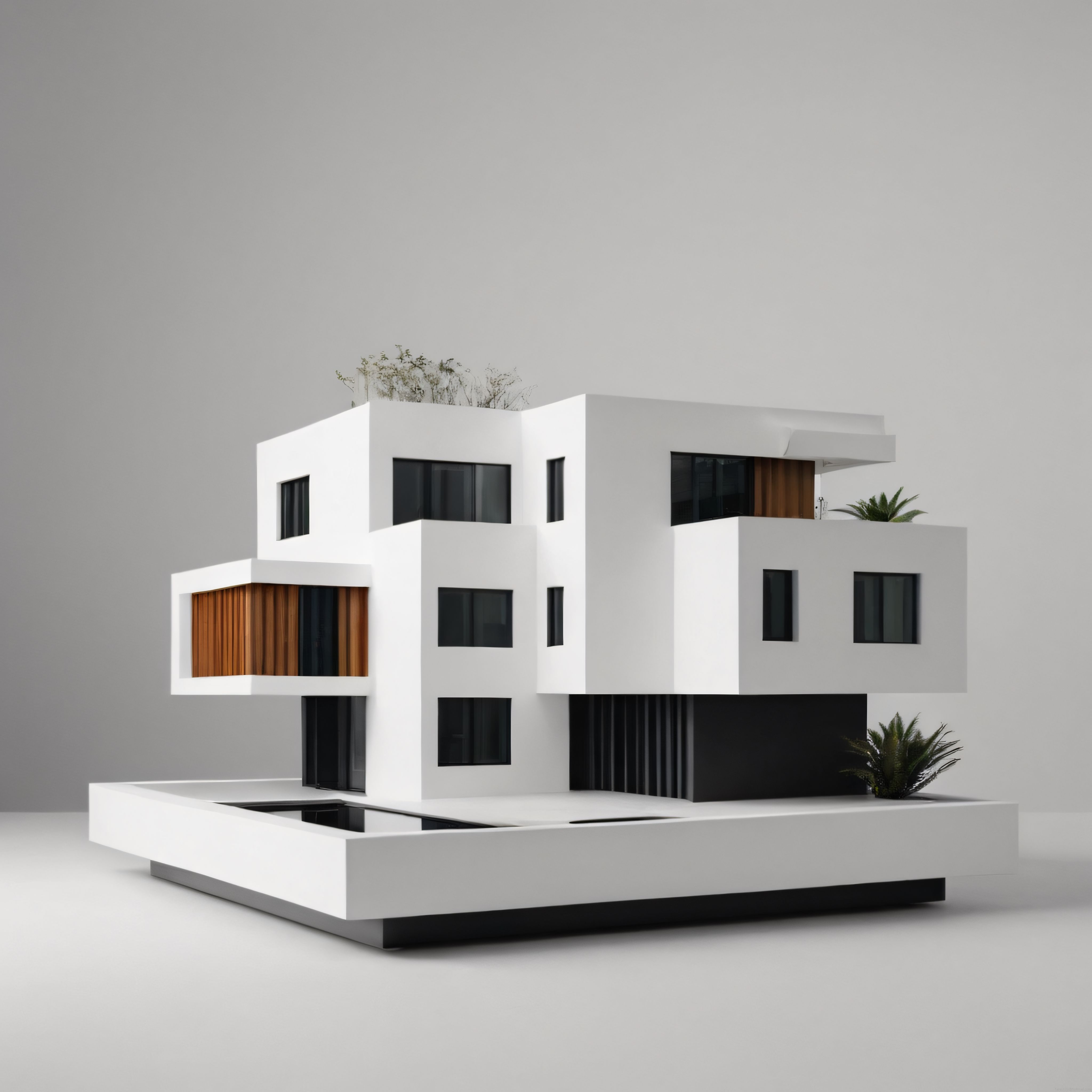 Modern Mimari Konsept: Minimalist Beyaz Villa ve Geometrik Formlar