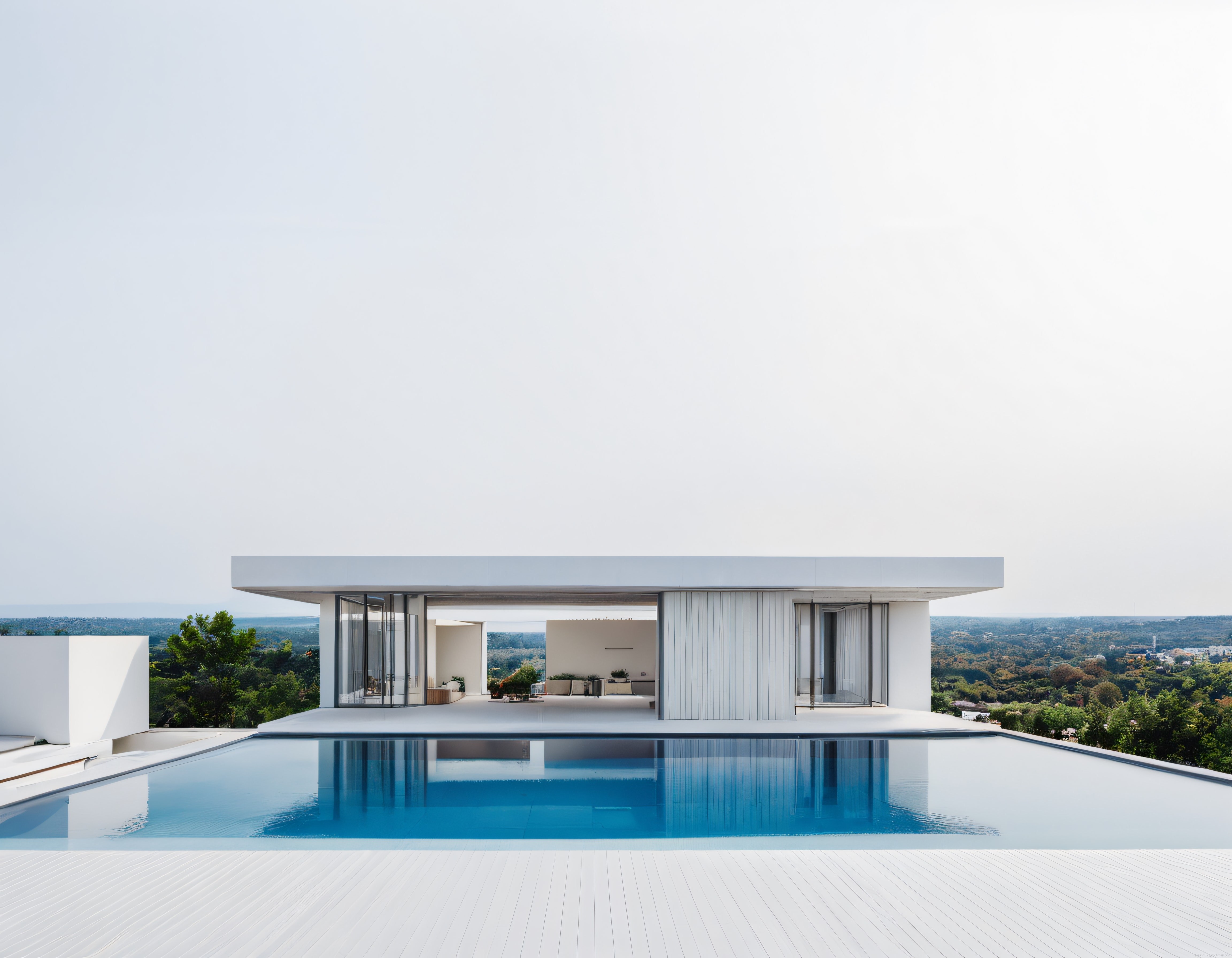 Modern Mimari ve Doğayla Bütünleşen Sonsuzluk Havuzlu Lüks Villa