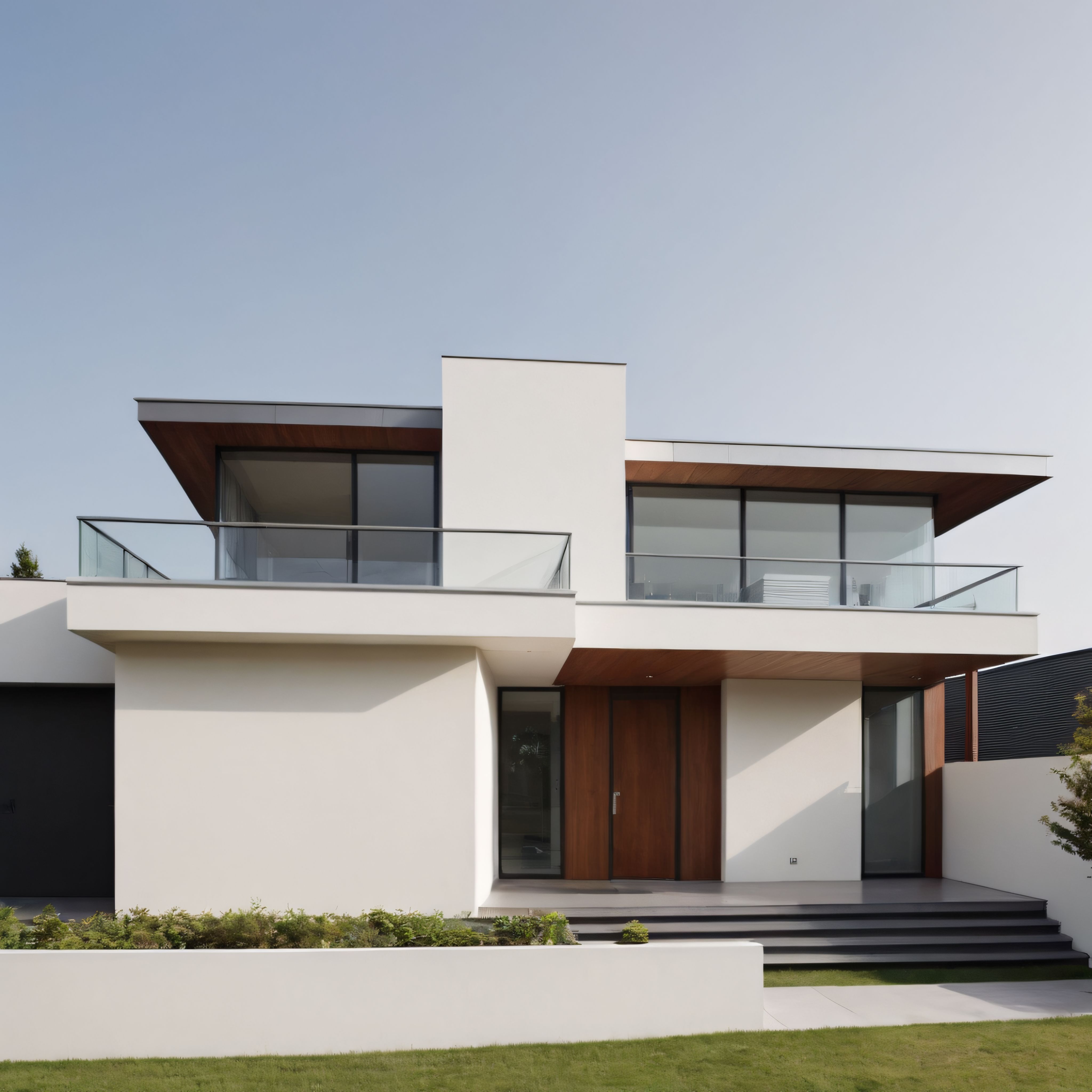 Modern Mimari ve Minimalist Çizgilerle Tasarlanmış Lüks Villa Cephesi