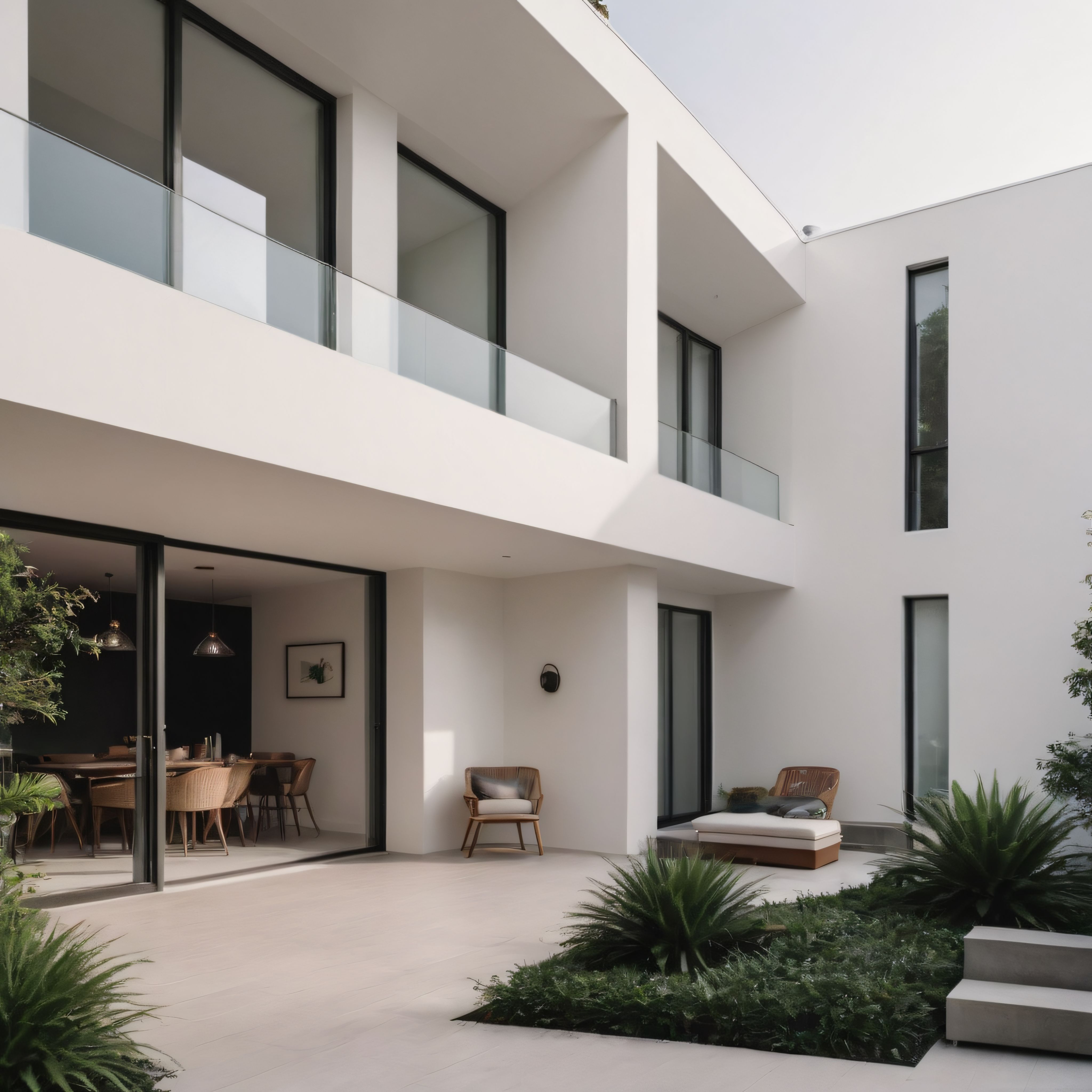 Modern Mimari ve Yeşilin Uyumu: İç Avlulu Lüks Villa Tasarımı