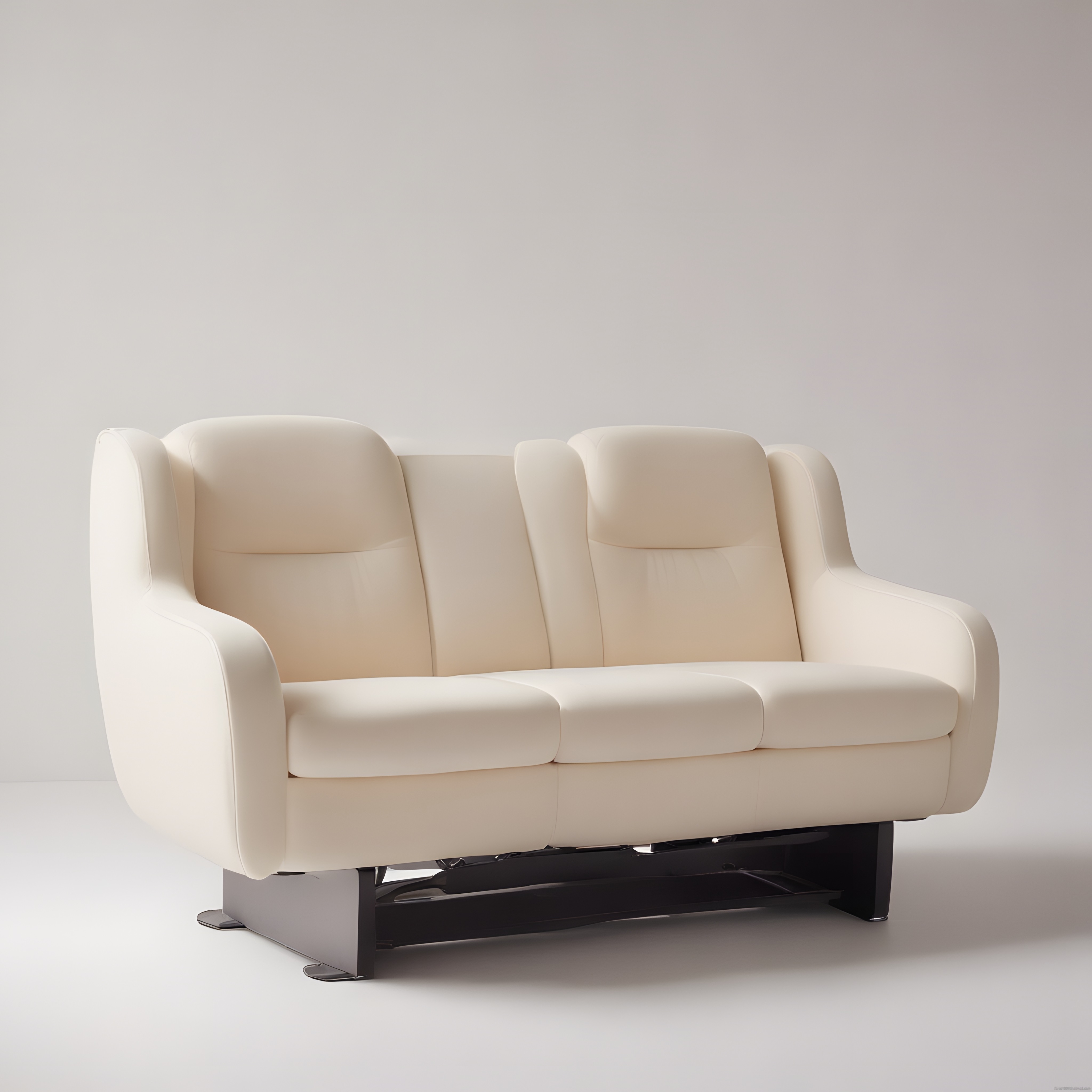 Modern minimalist dekorasyona uygun krem rengi ikili koltuk tasarım detayları