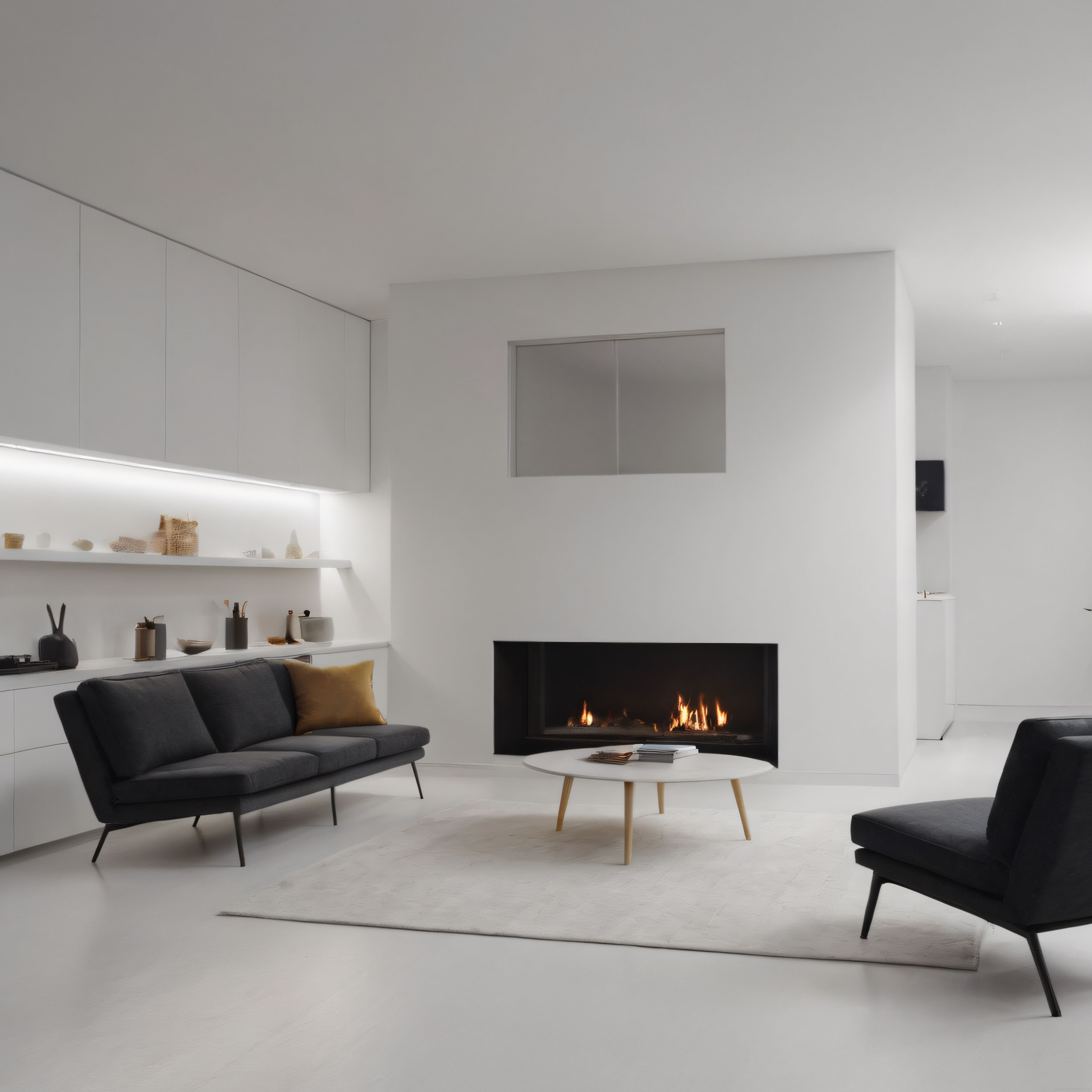 Modern Minimalist Salon Dekorasyonu: Beyaz Mekanda Şıklık ve Sadelik
