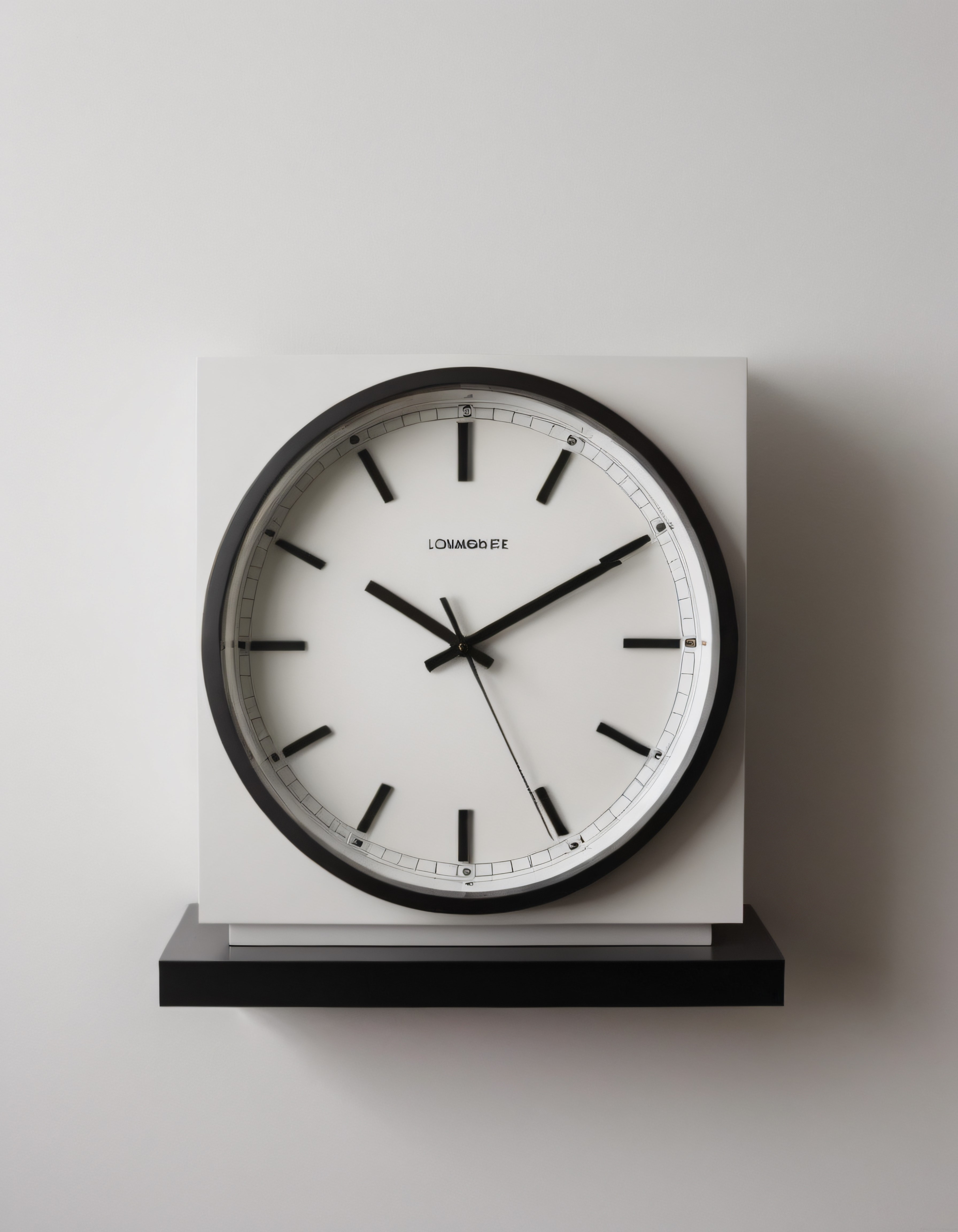 Modern Minimalist Siyah Beyaz Duvar Saati ve İç Mekan Dekorasyonu