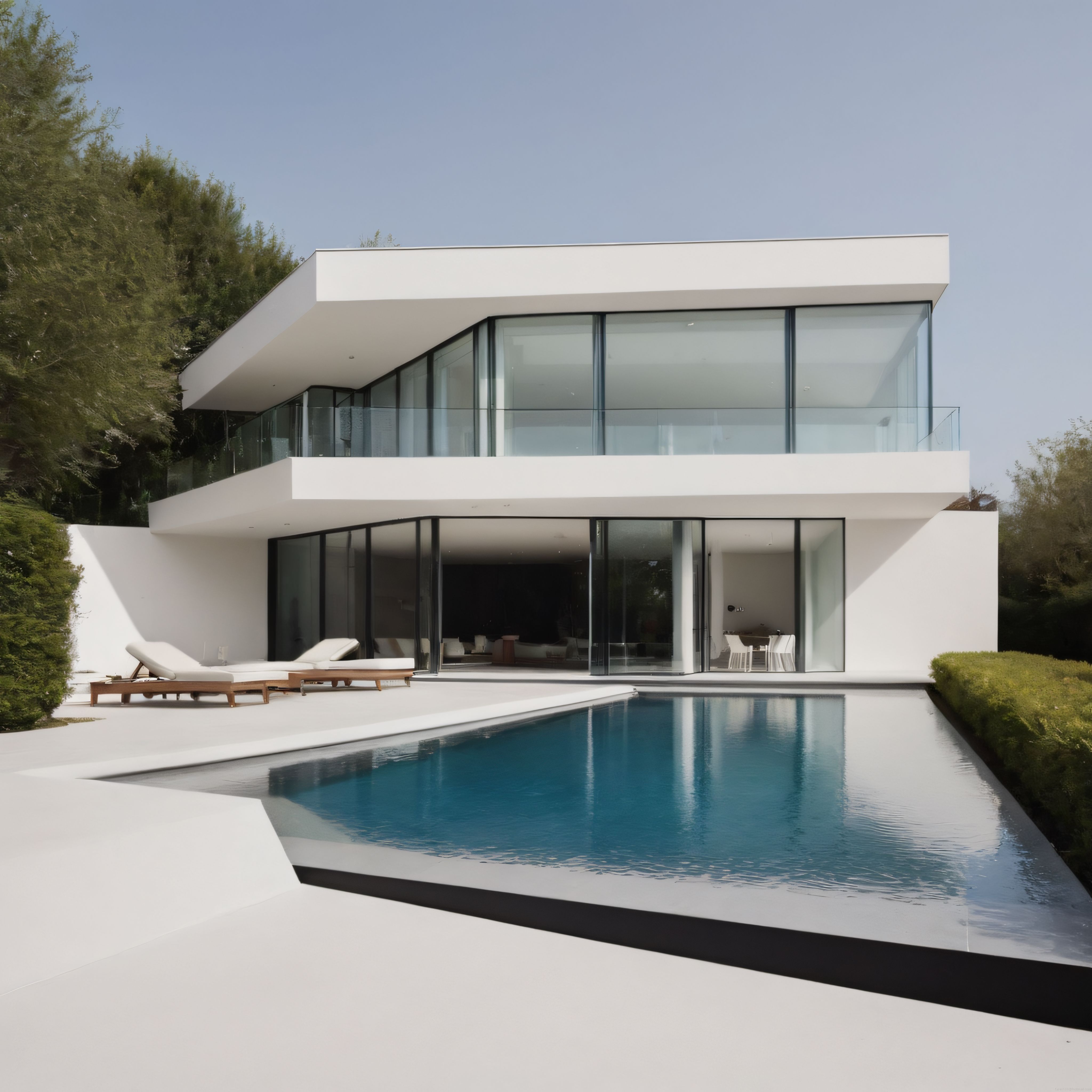 Modern Minimalist Villa, Havuz ve Cam Cepheli Lüks Konut Tasarımı