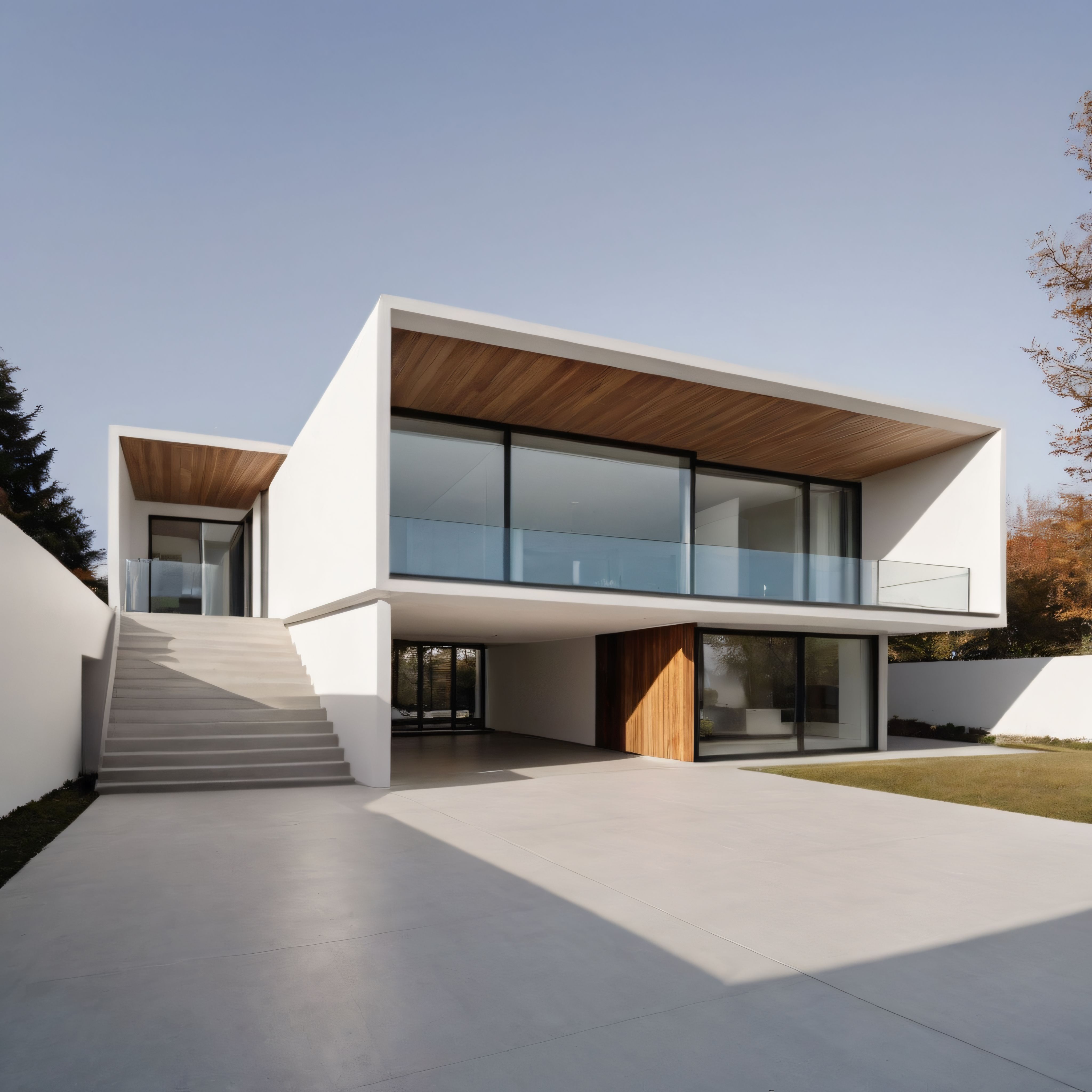 Modern Minimalist Villa Tasarımı: Beton, Cam ve Ahşabın Zarif Uyumu