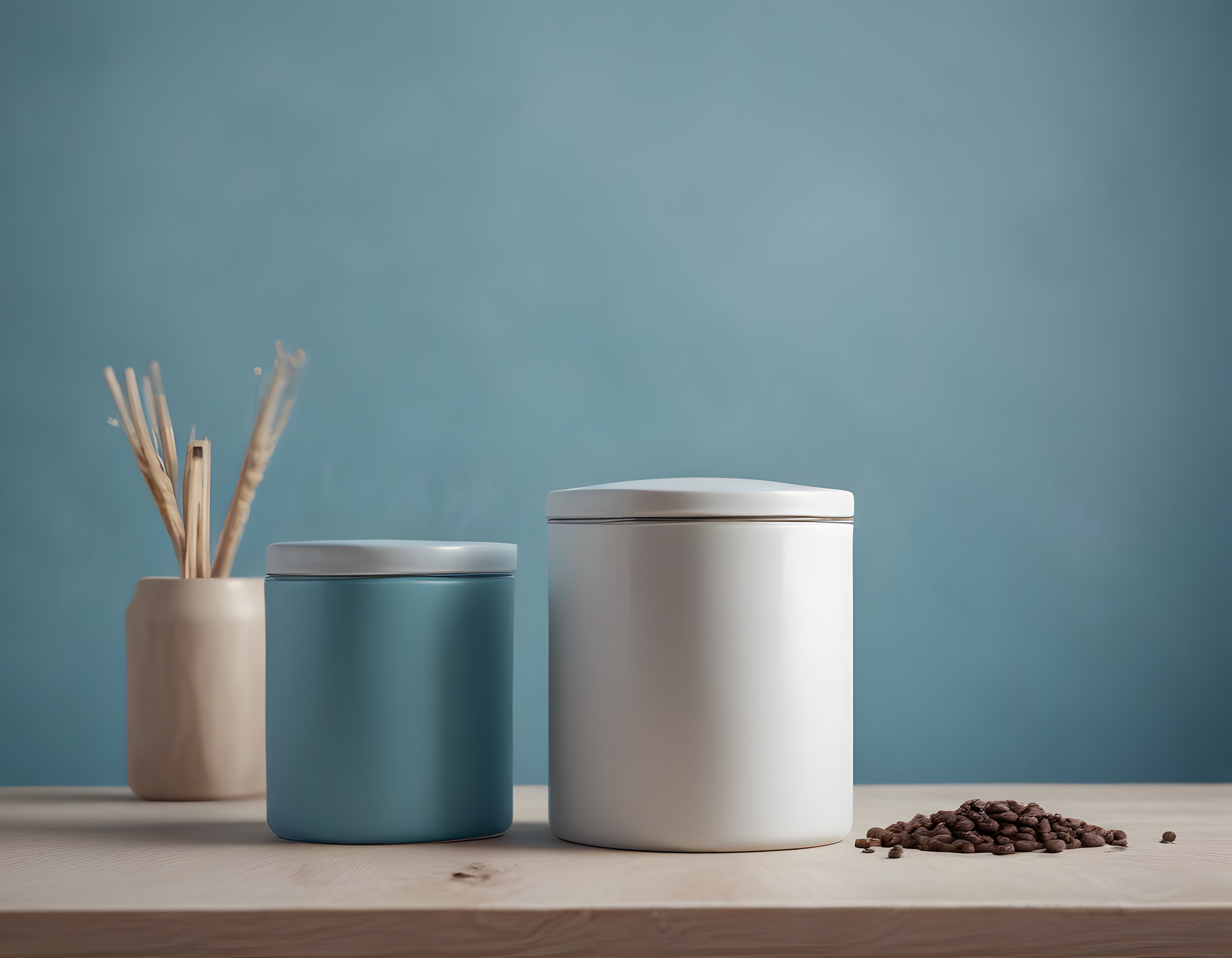 Modern Mutfak Dekorasyonu: Minimalist Kavanozlar ve Kahve Çekirdekleri