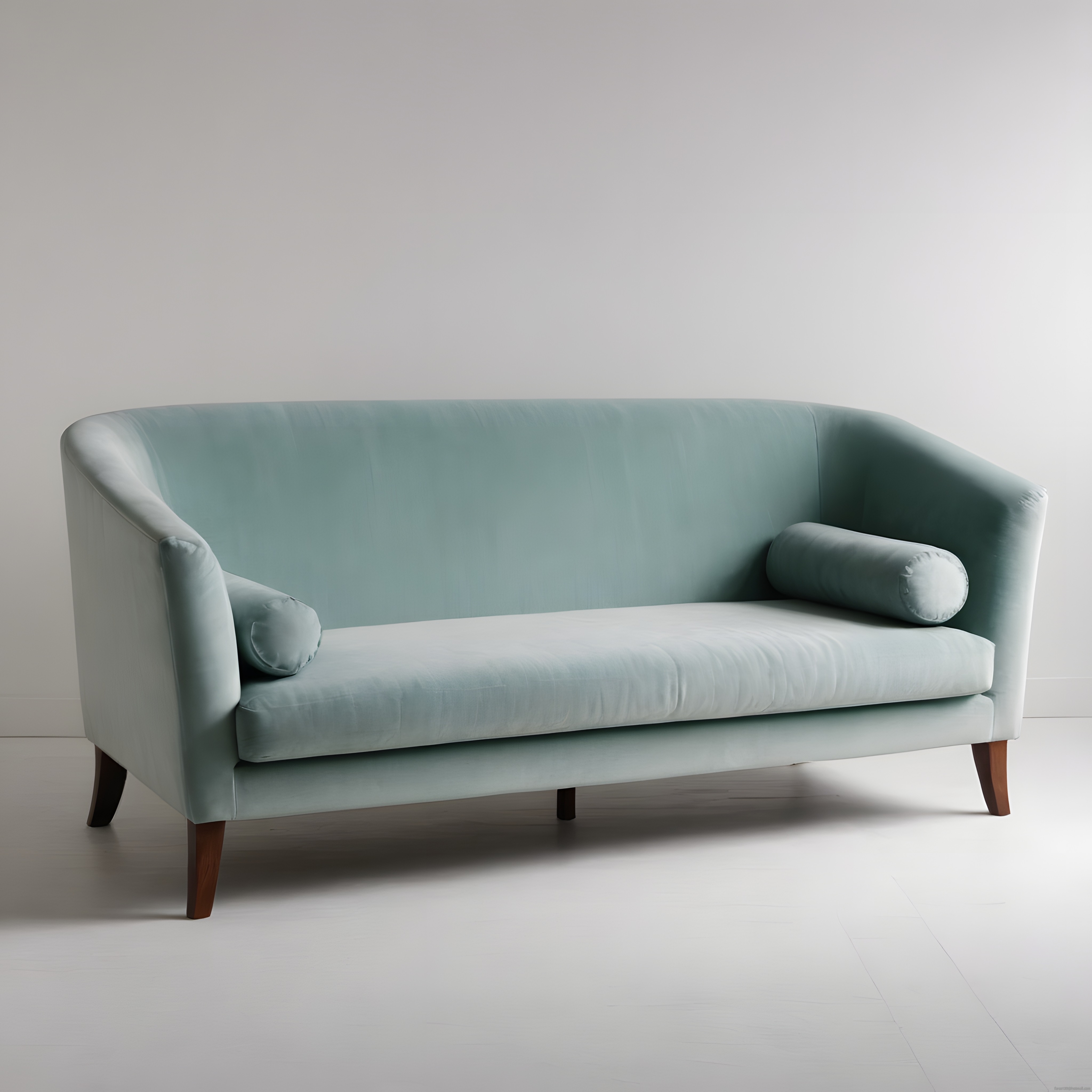 Modern Nane Yeşili Kadife Kanepe ile Minimalist ve Zarif Salon Dekorasyonu