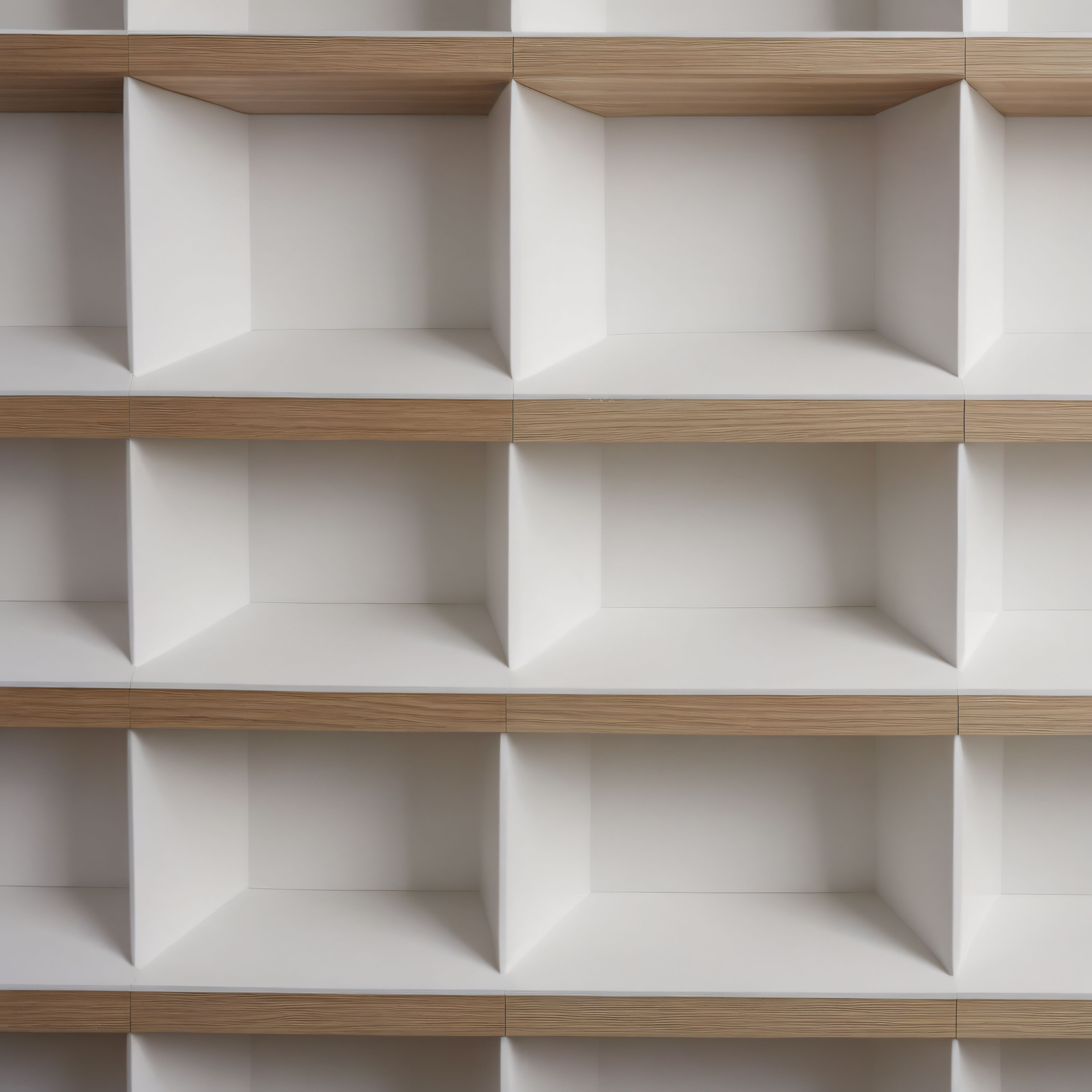 Modern Ofis veya Ev Dekorasyonu İçin Minimalist Beyaz Ahşap Kitaplık Tasarımı