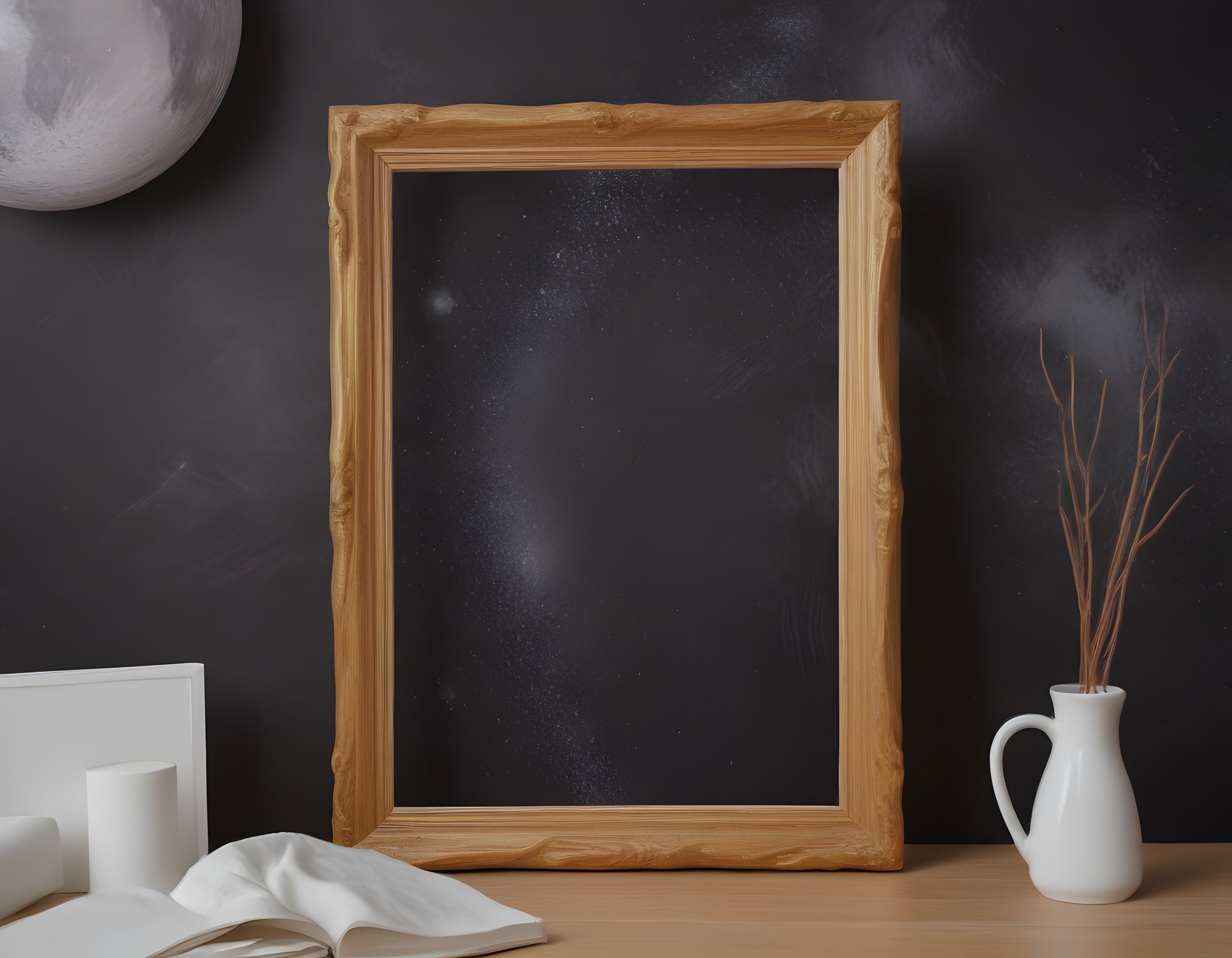Modern Oturma Odası Dekorasyonu: Ahşap Çerçeve ve Minimalist Ev Aksesuarları