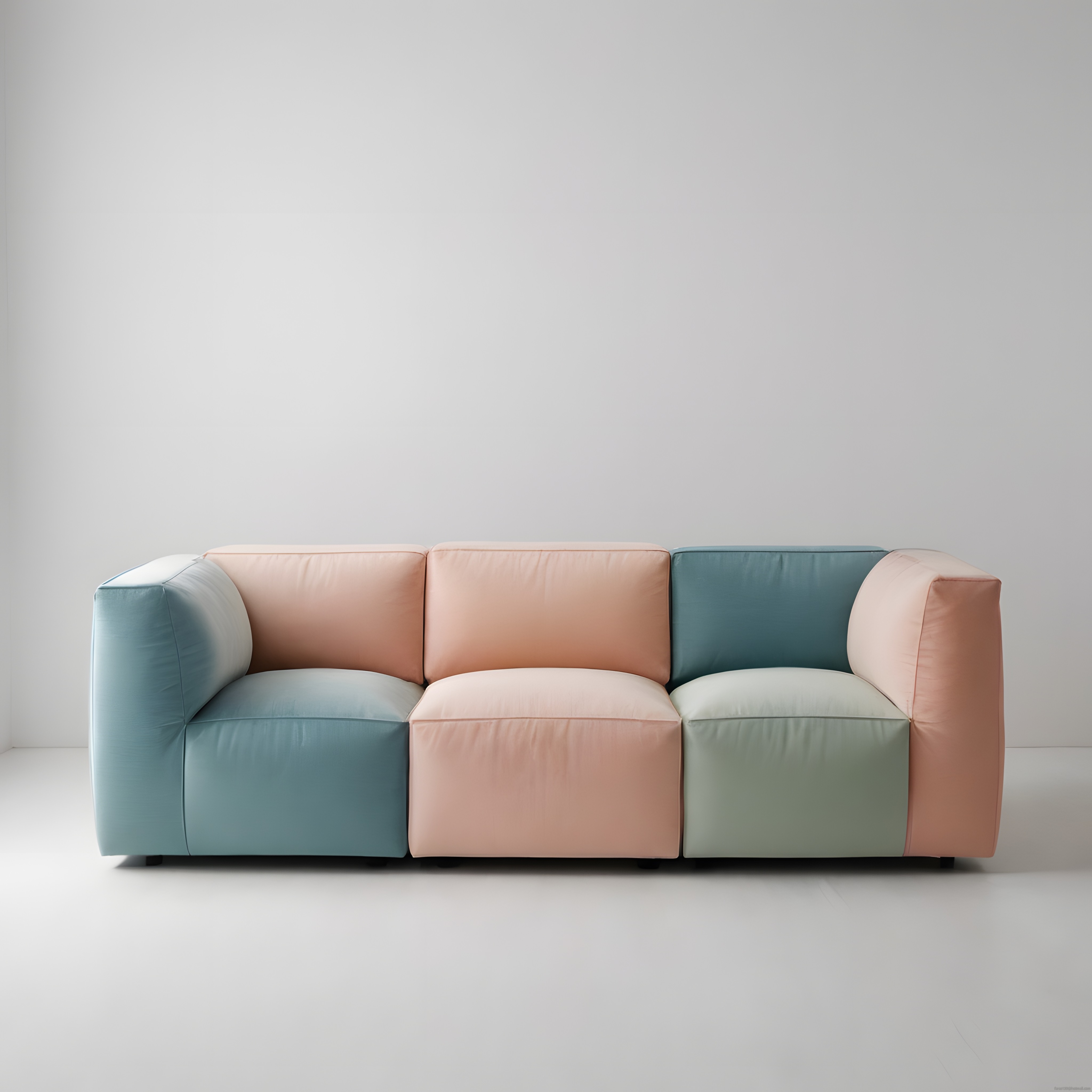 Modern Salon Dekorasyonu İçin Pastel Tonlarda Modüler Kanepe Tasarımı