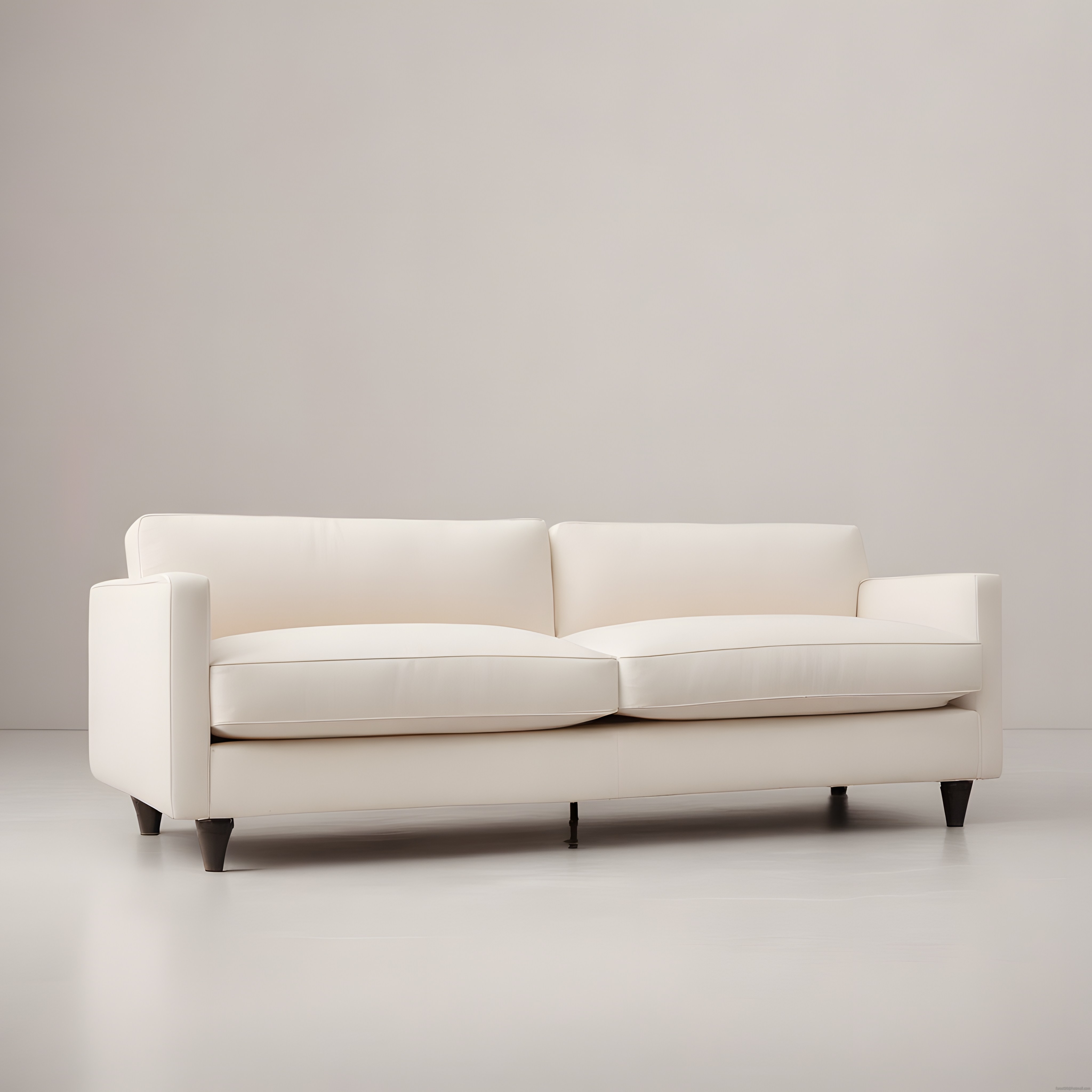 Modern Salon Dekorasyonu İçin Zarif Beyaz Üçlü Koltuk ve Minimalist Atmosfer