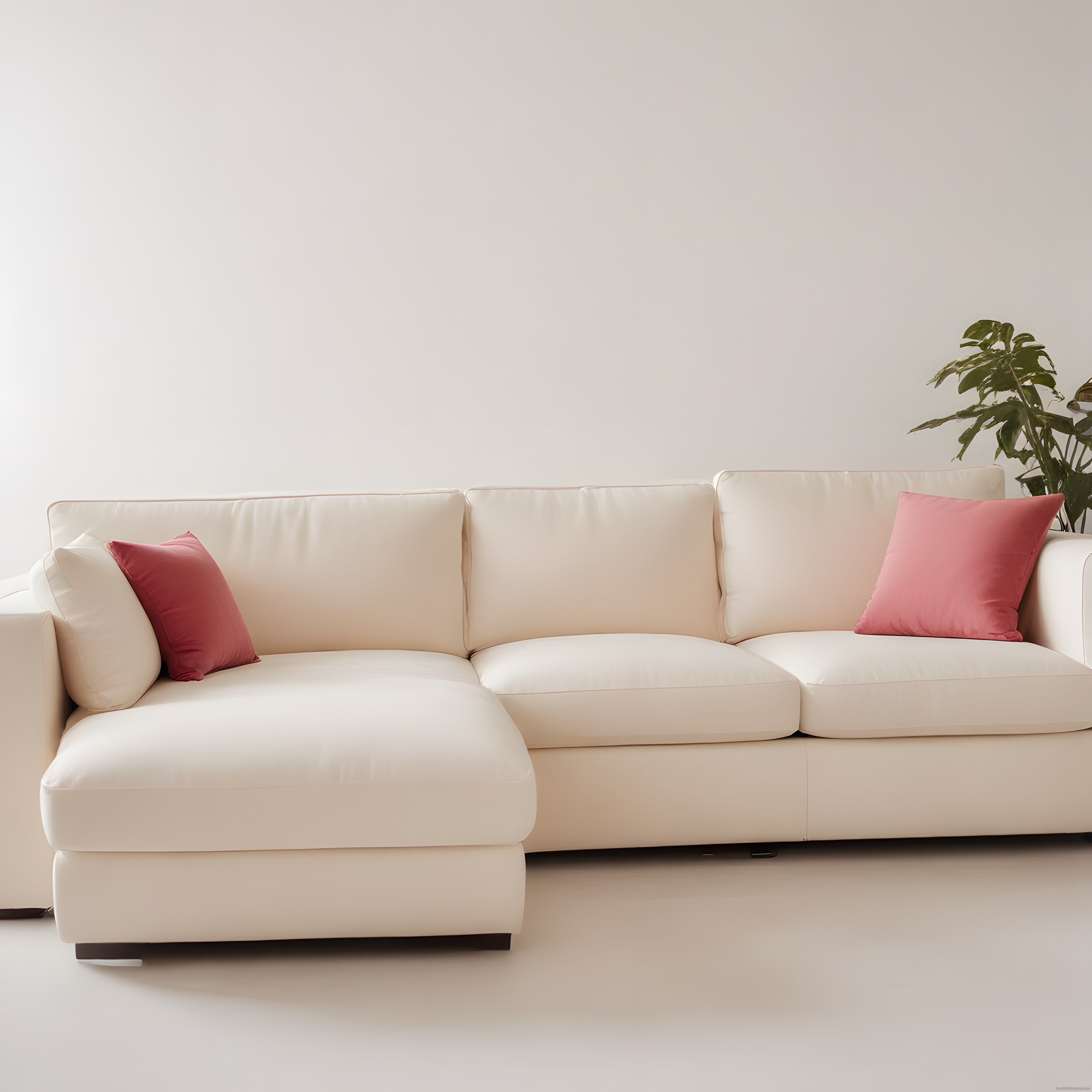 Modern Salon Dekorasyonu: Krem Köşe Koltuk, Renkli Yastıklar ve Minimalist Tarz