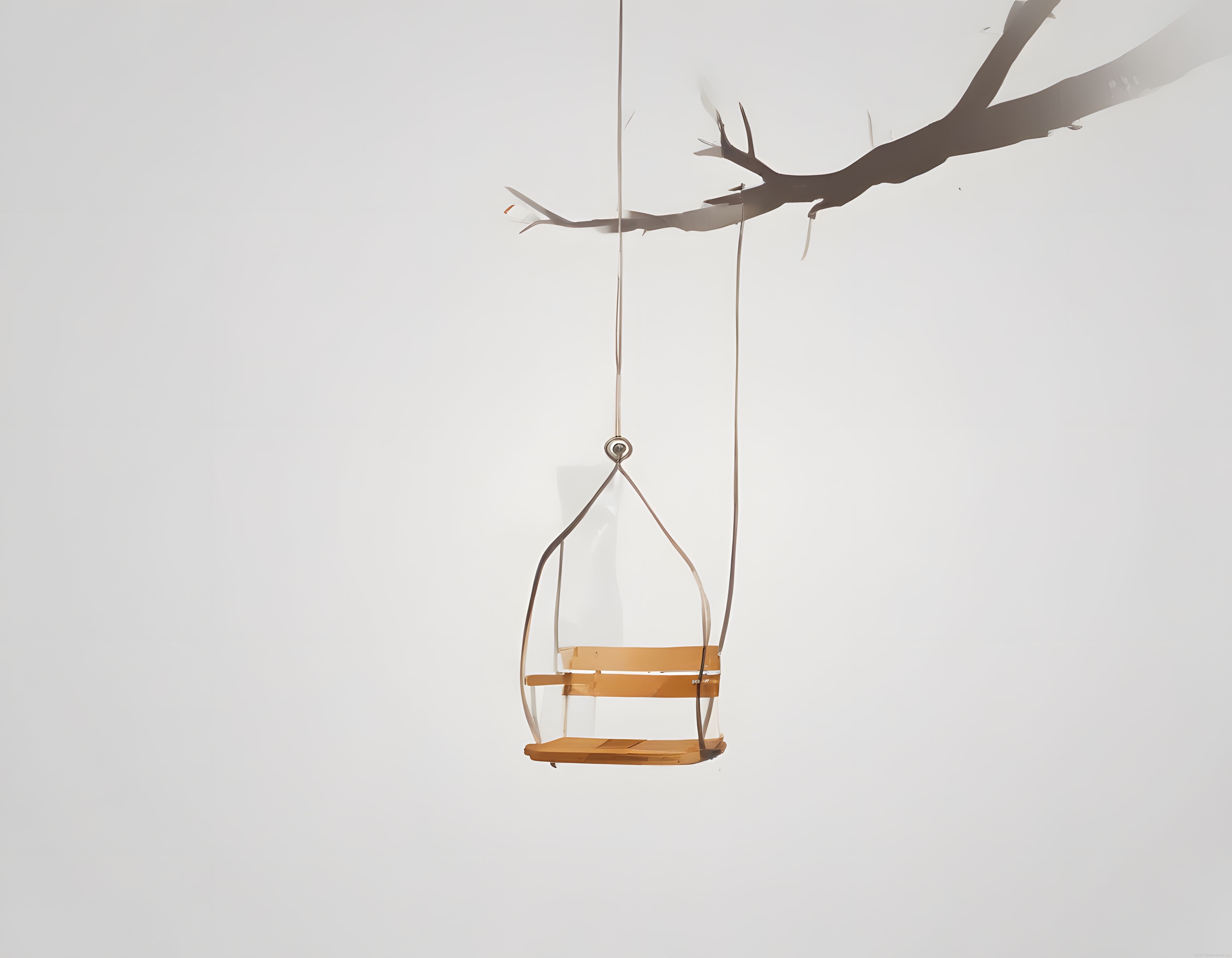 Modern Sanat Galerisinde Asılı Minimalist Ahşap ve Metal Duvar Heykeli