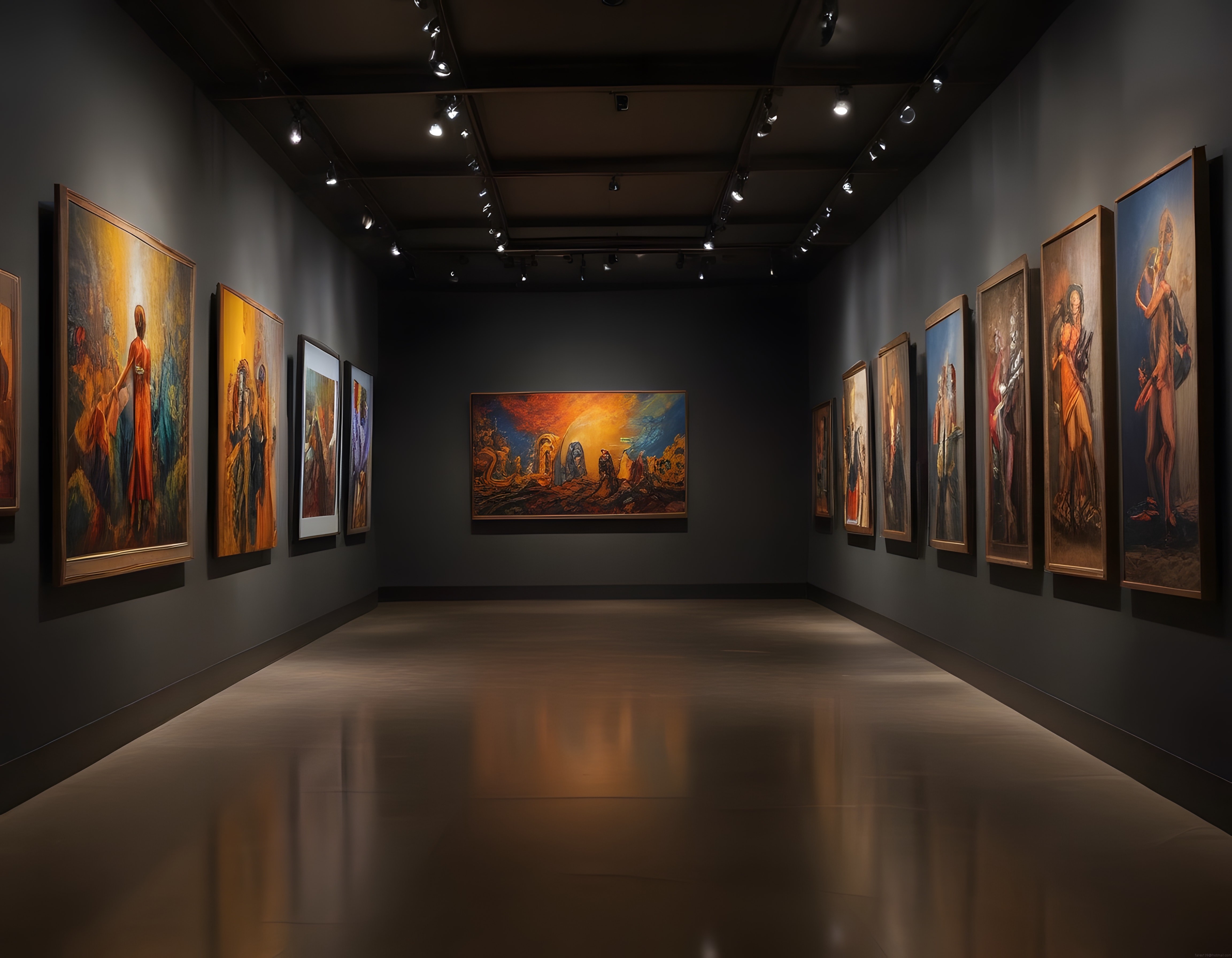 Modern Sanat Müzesinde Klasik ve Çağdaş Eserlerin Birlikte Sergilendiği Salon