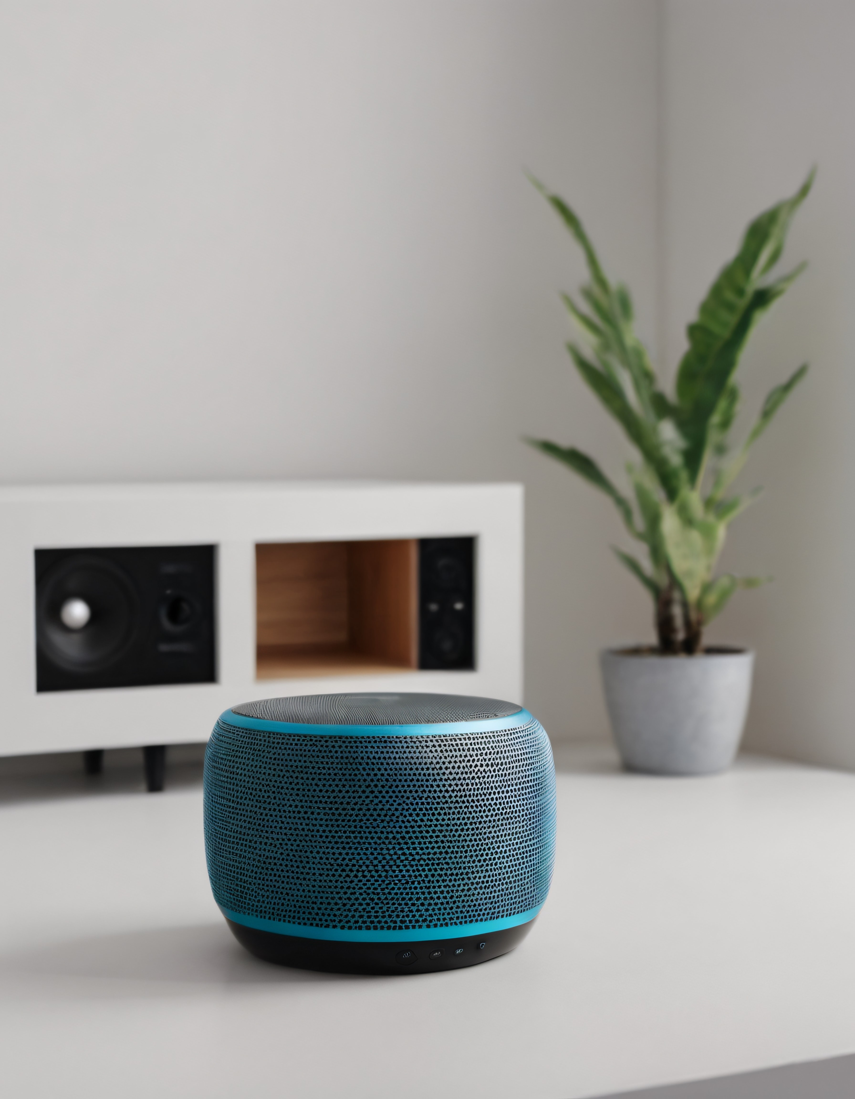 Modern ve Huzurlu Ev Dekorasyonunda Akıllı Hoparlör ile Minimalist Ses Sistemi