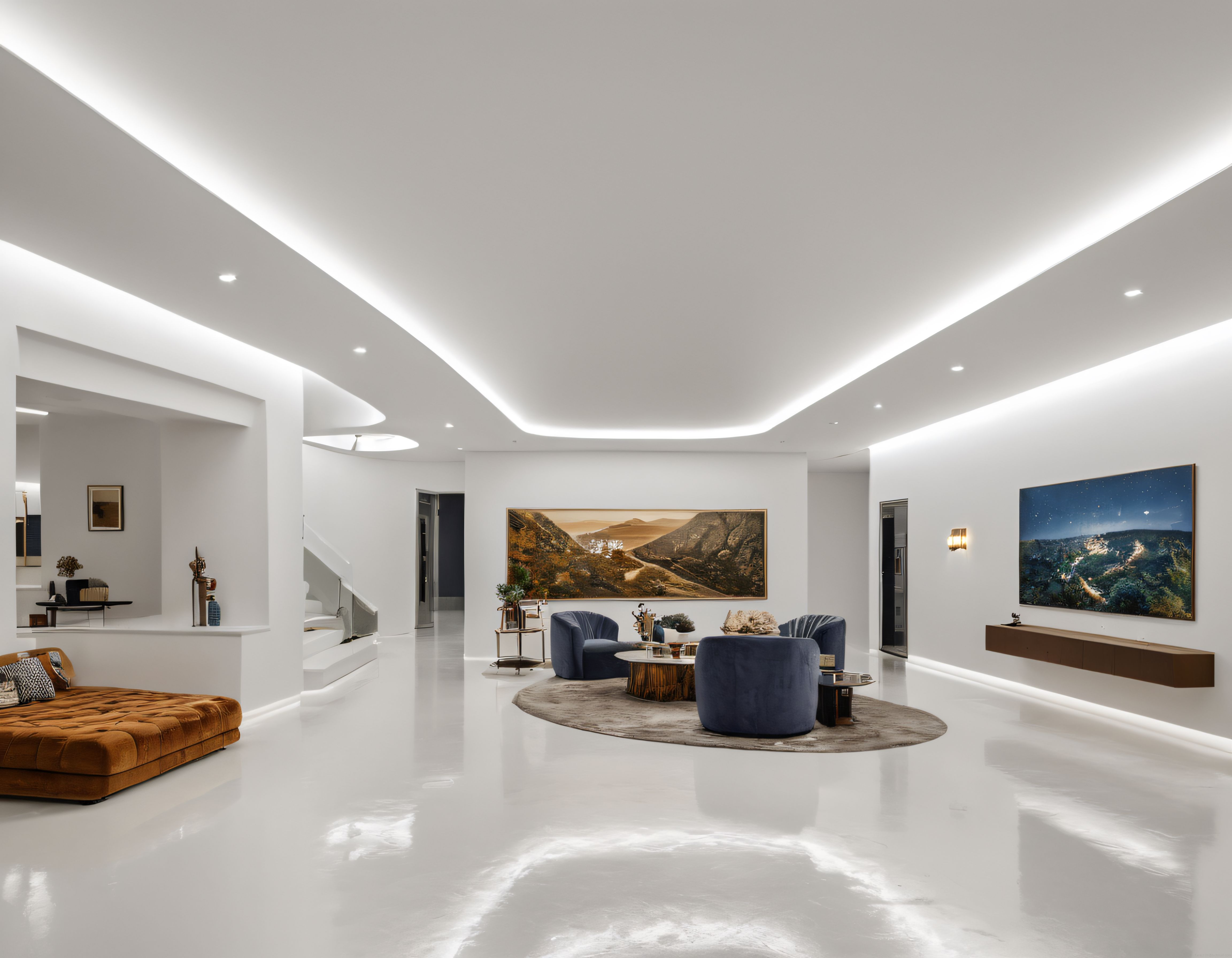 Modern ve Lüks Minimalist Villa İç Mekanında Zarif Tasarım Detayları