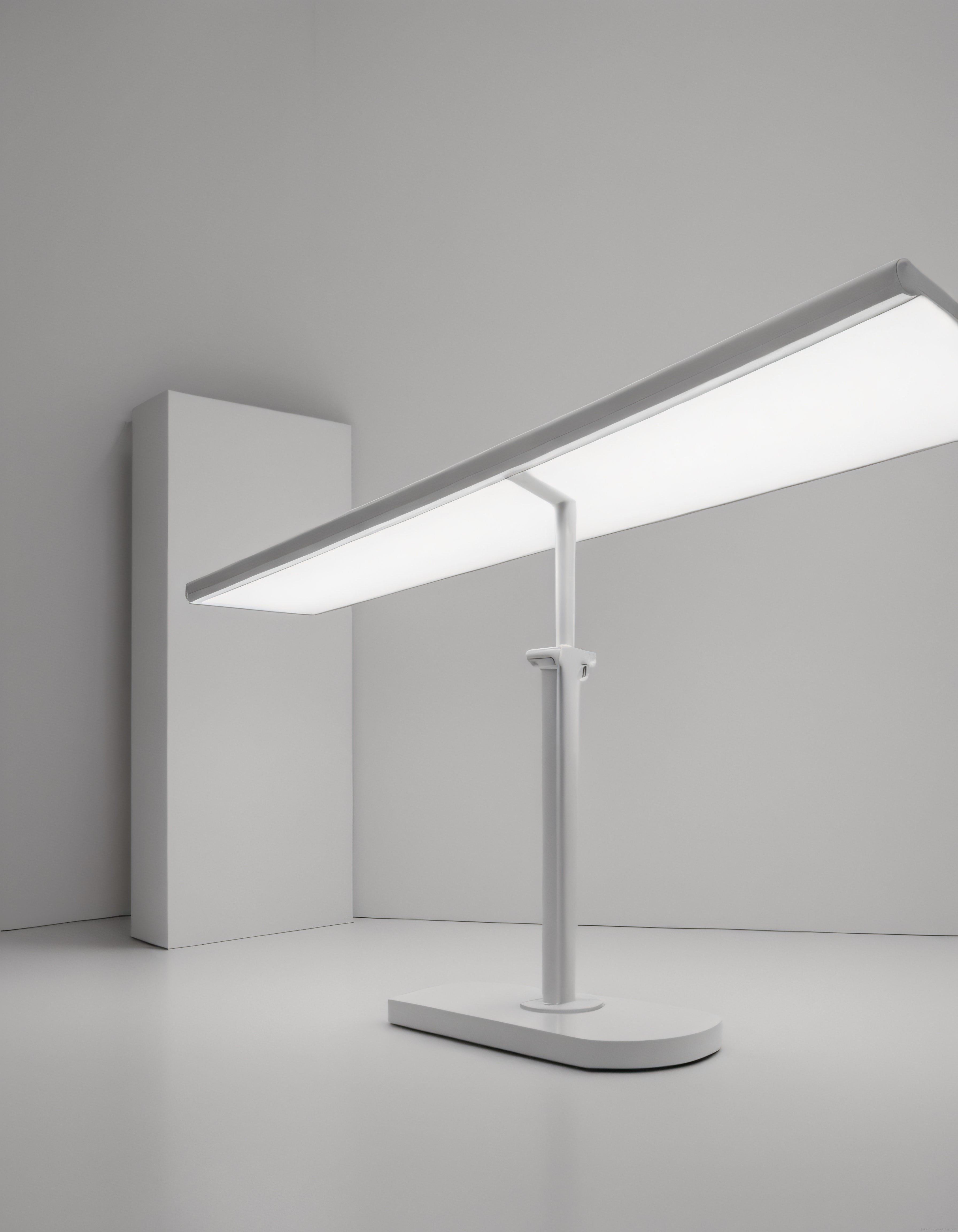 Modern ve Minimalist Beyaz LED Masa Lambası ile Şık Çalışma Köşesi Dekorasyonu