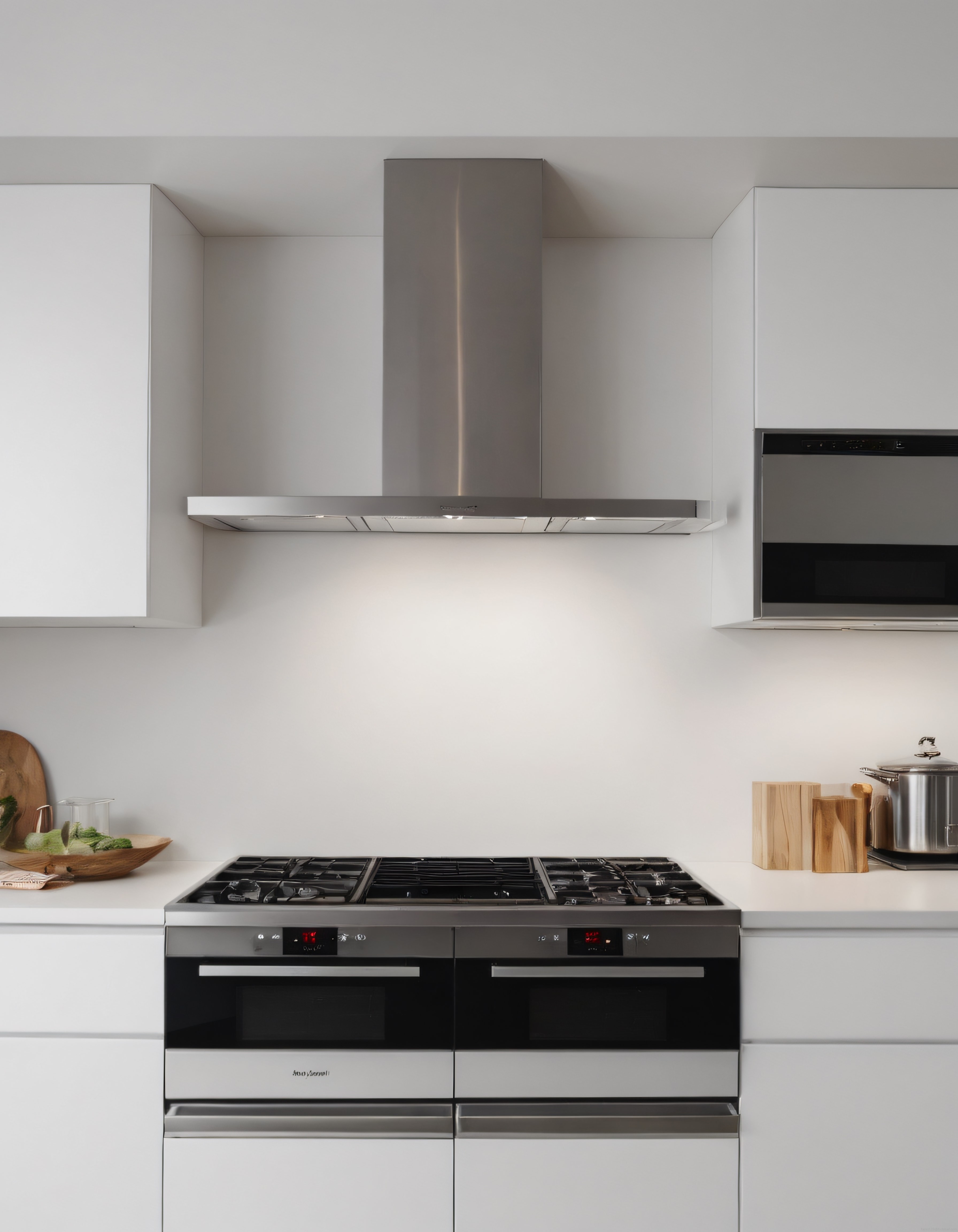 Modern ve Minimalist Beyaz Mutfak Tasarımı ile Temiz Çizgili Şık Yaşam Alanı