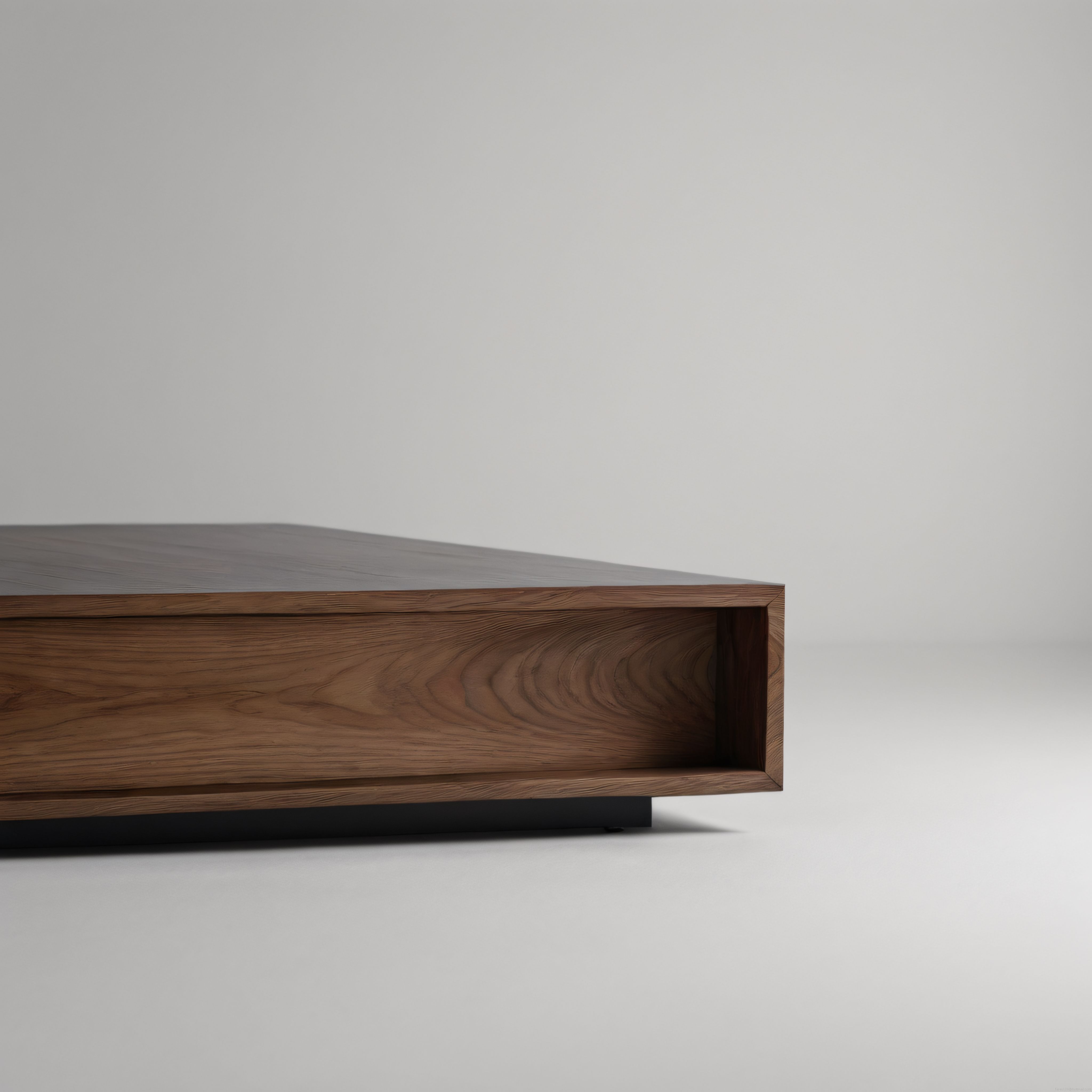 Modern ve minimalist ceviz ahşap mobilya detayı ile sade iç mekan estetiği