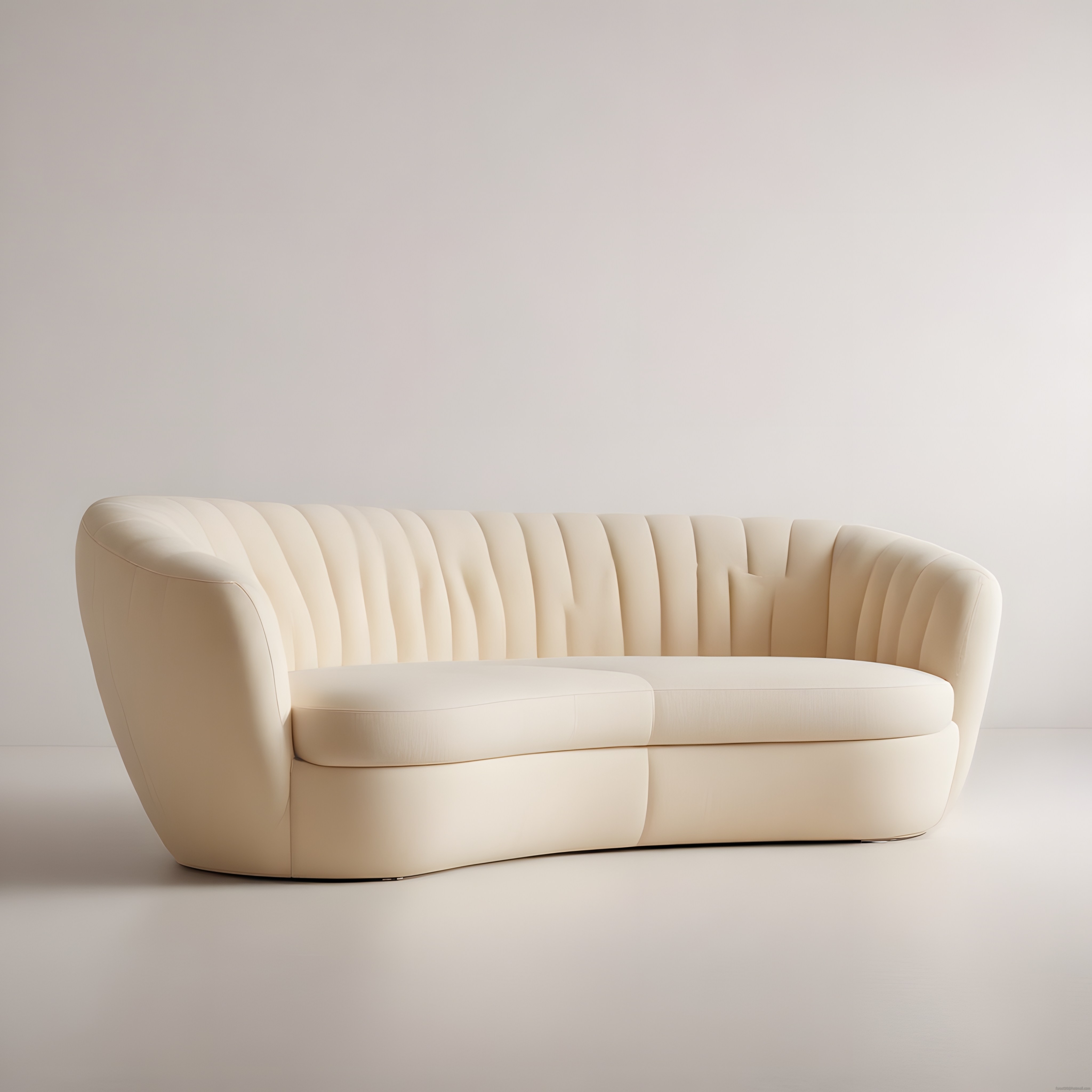 Modern ve Minimalist Krem Rengi Üçlü Kanepe ile Sade Mekan Tasarımı