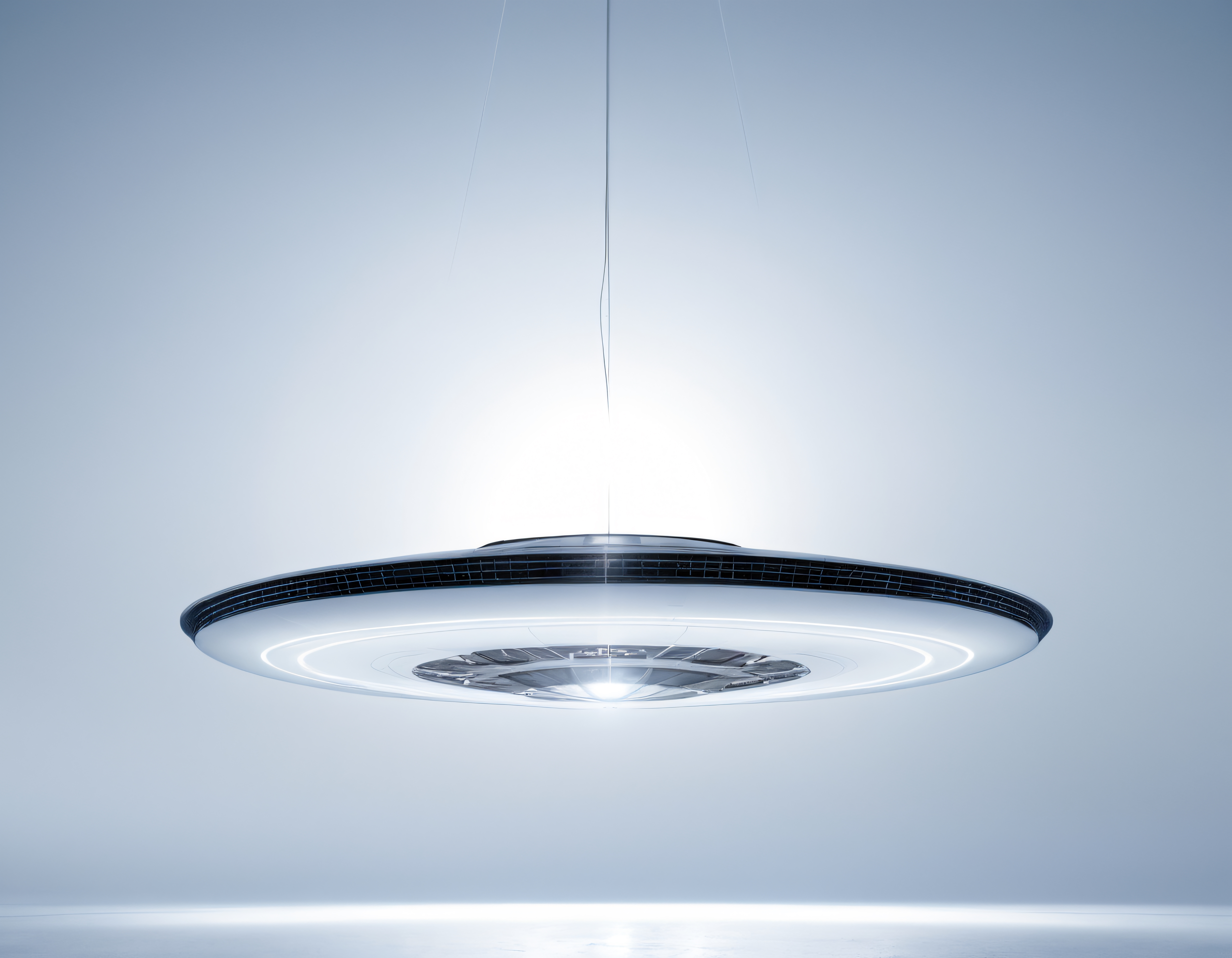 Modern ve Minimalist UFO Tasarımlı Fütüristik Askılı LED Avize Aydınlatma Armatürü