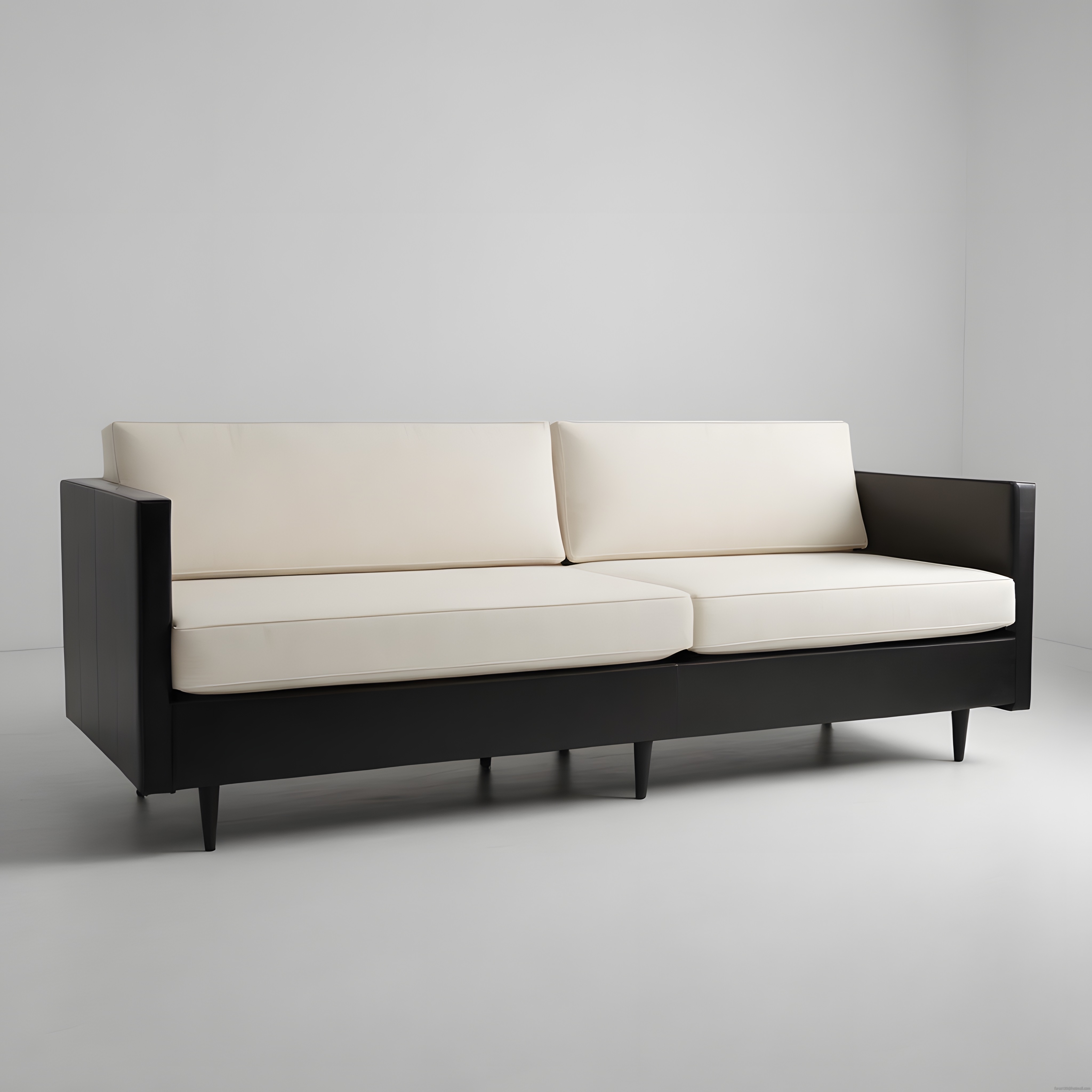 Modern ve Şık Salonlar İçin Minimalist Siyah Beyaz Üçlü Kanepe Modeli
