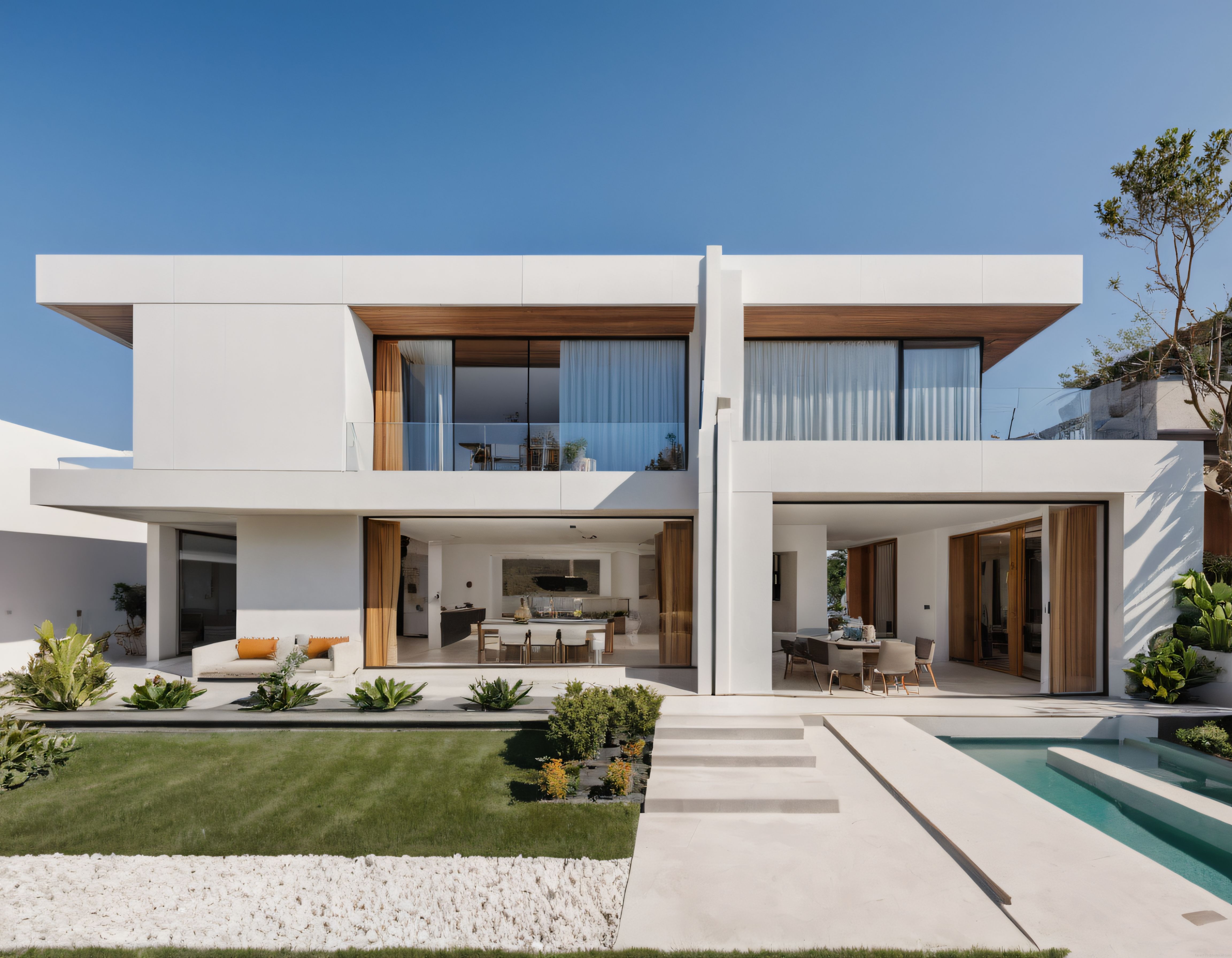 Modern Villa Mimarisi: Doğal Işık, Havuz ve Ahşap Detaylarla Uyum