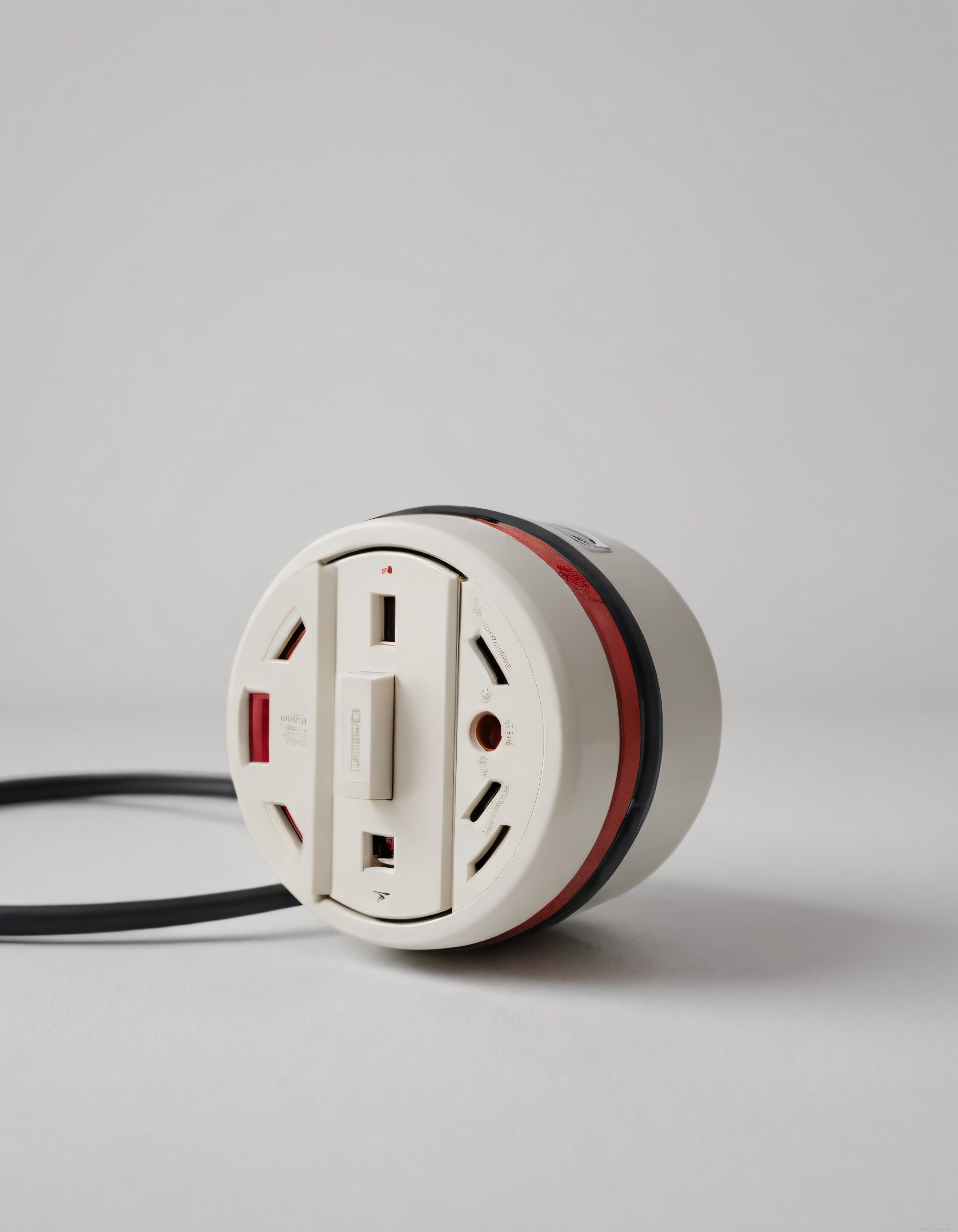 Modern Yuvarlak Tasarımlı Akıllı Çoklu Priz ve USB Hızlı Şarj İstasyonu