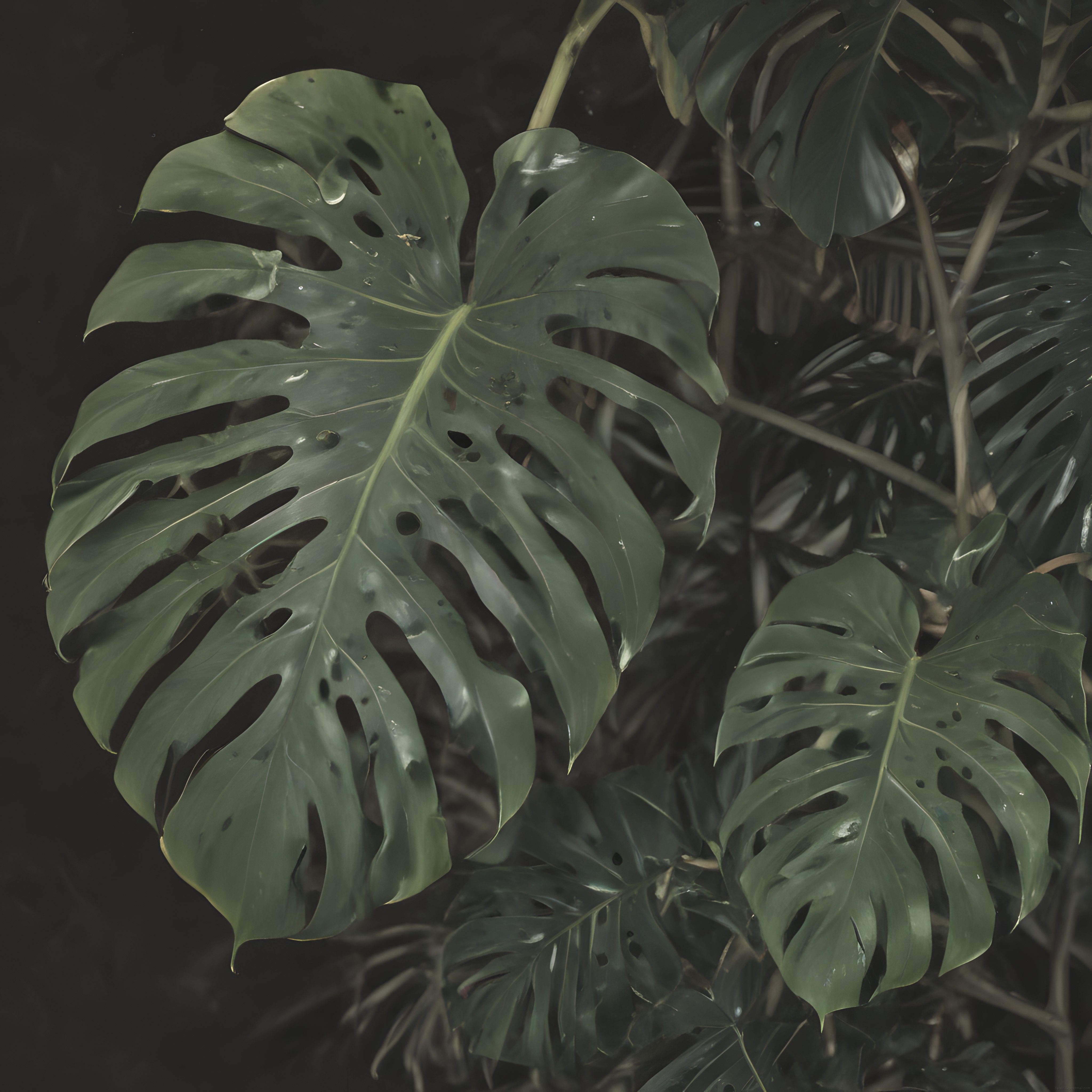 Monstera Yapraklarının Egzotik Güzelliği ve Tropikal Orman Atmosferi