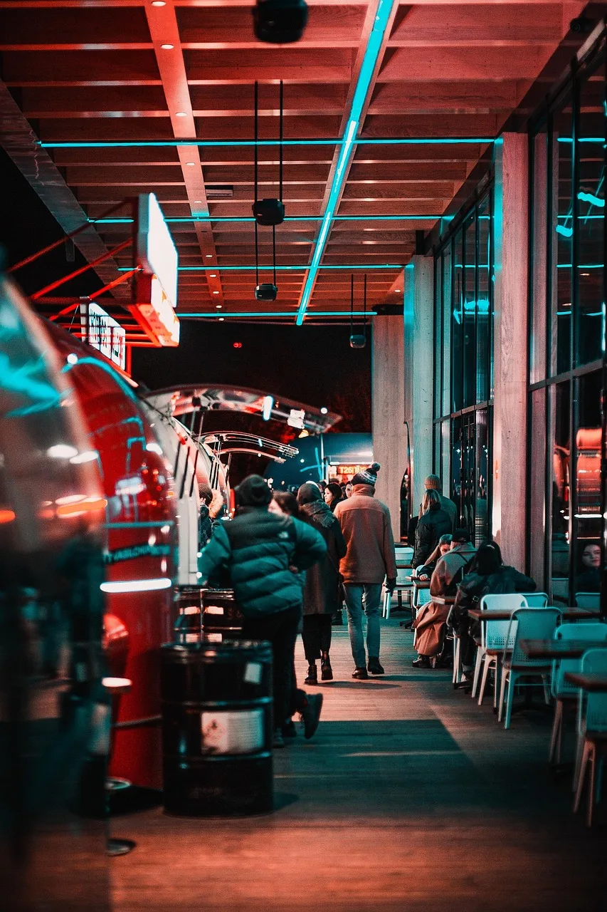 Moskova şehir yaşamı kafe sokak fotoğrafı