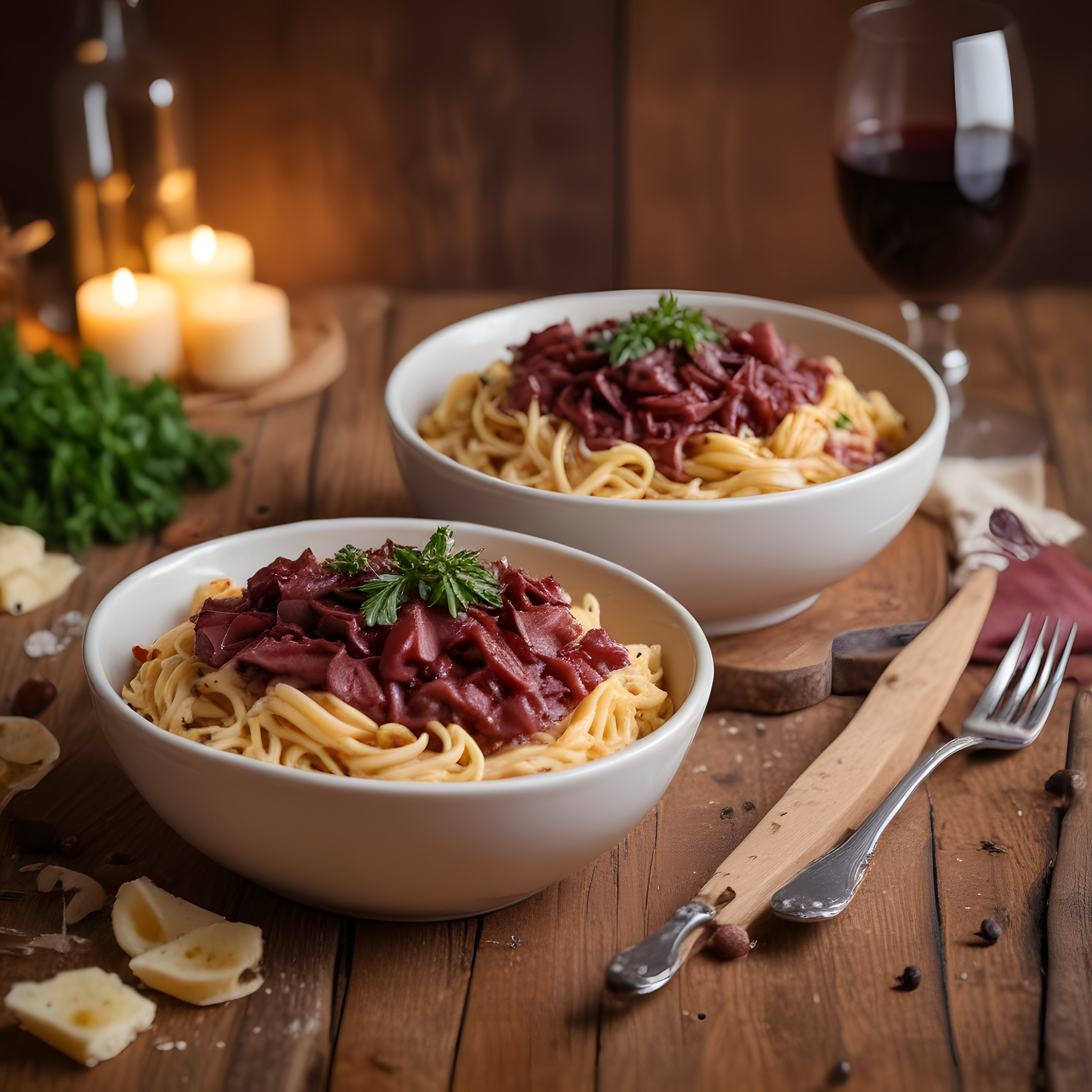 Mum Işığında Kırmızı Et Soslu Spagetti: Romantik Akşam Yemeği Tarifi