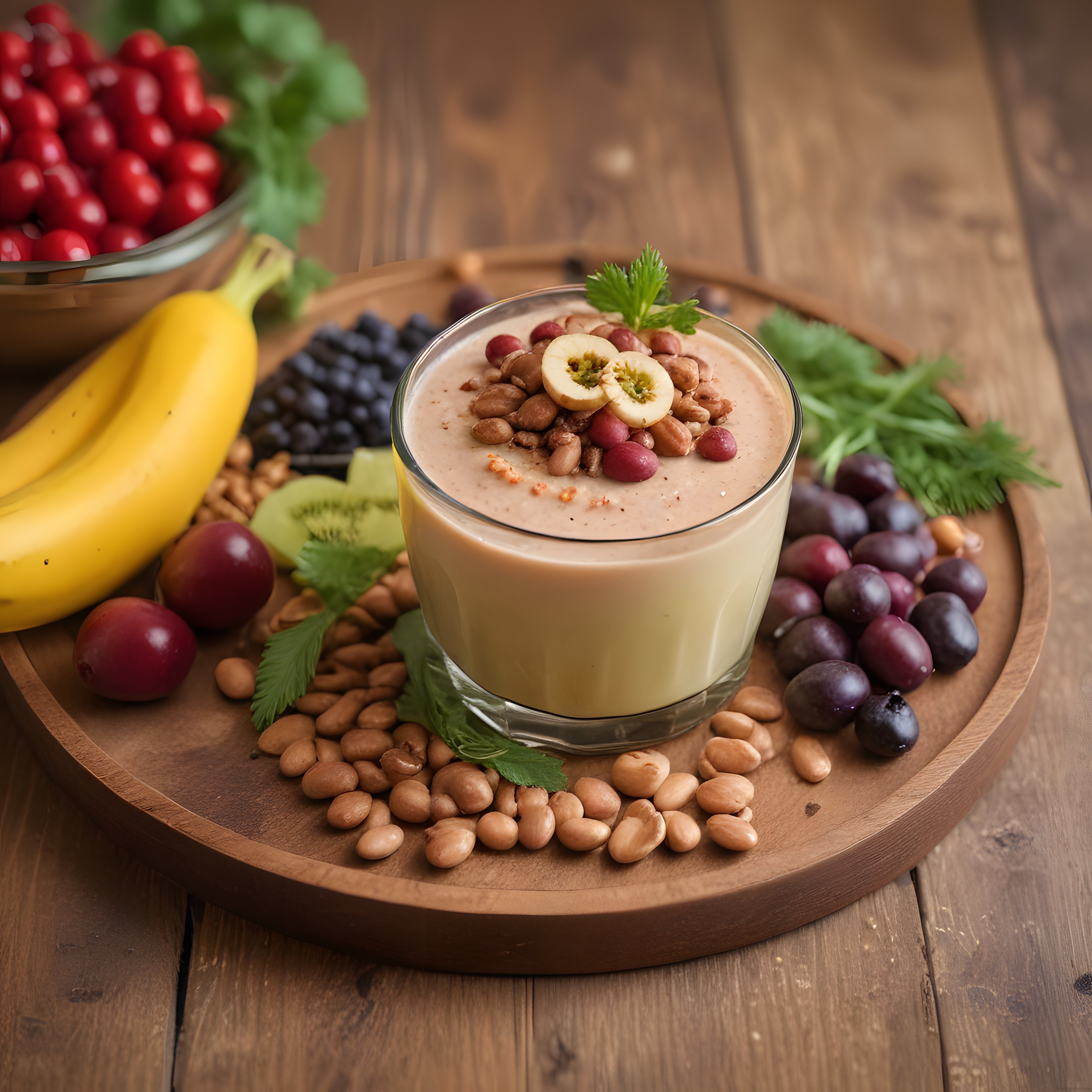 Muz ve Fındıkla Süslü Sağlıklı Smoothie: Doğal Meyveli Enerji İçeceği